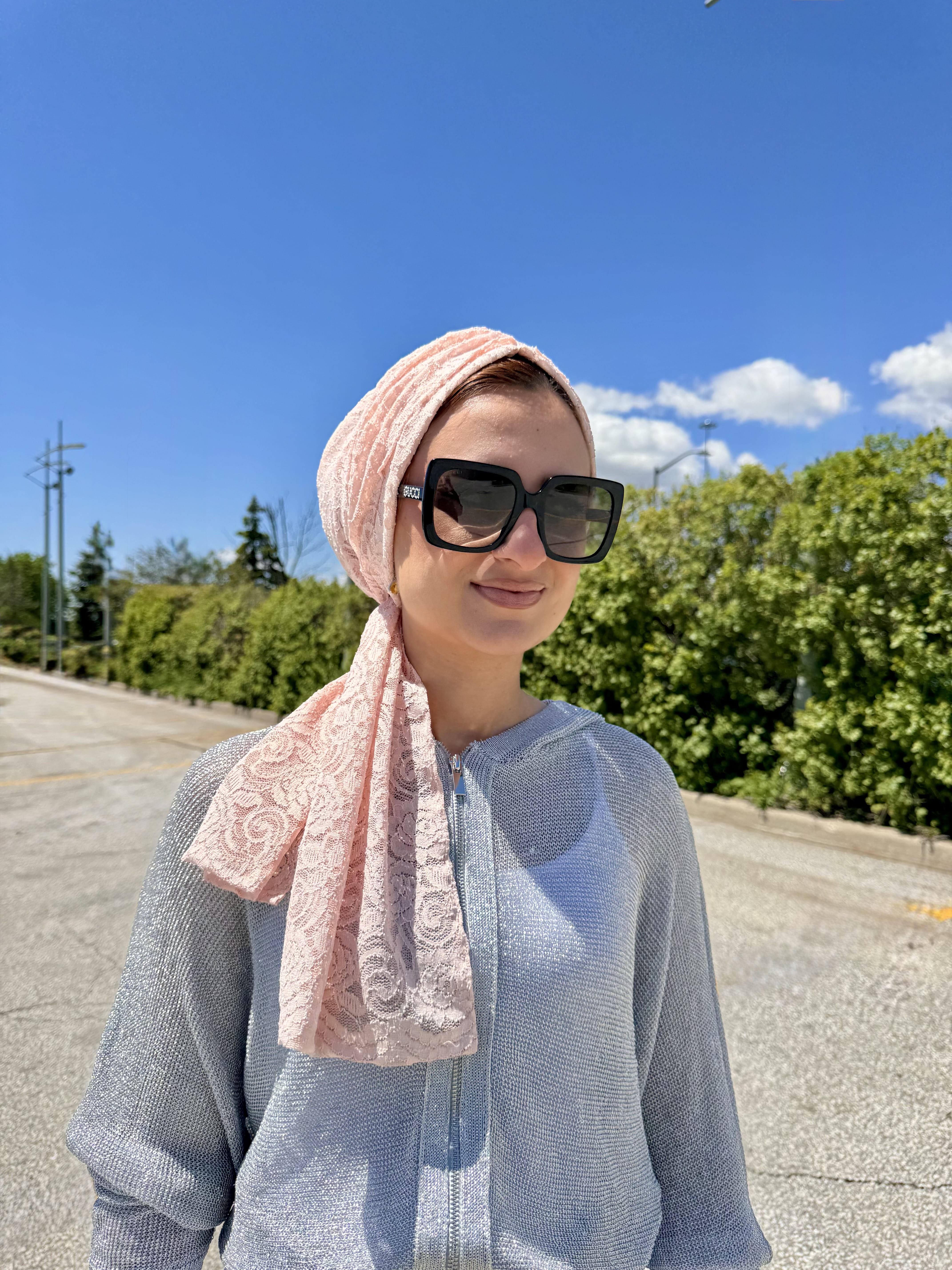 Beanie Wrap Lace - Pinkish