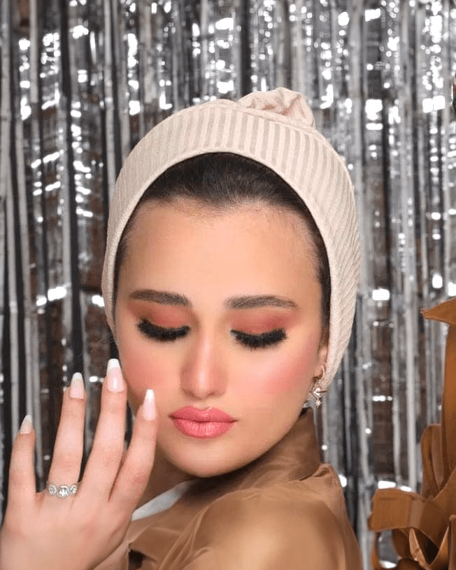 Beanie Ribbed Jersey - Beige - Turban Couture