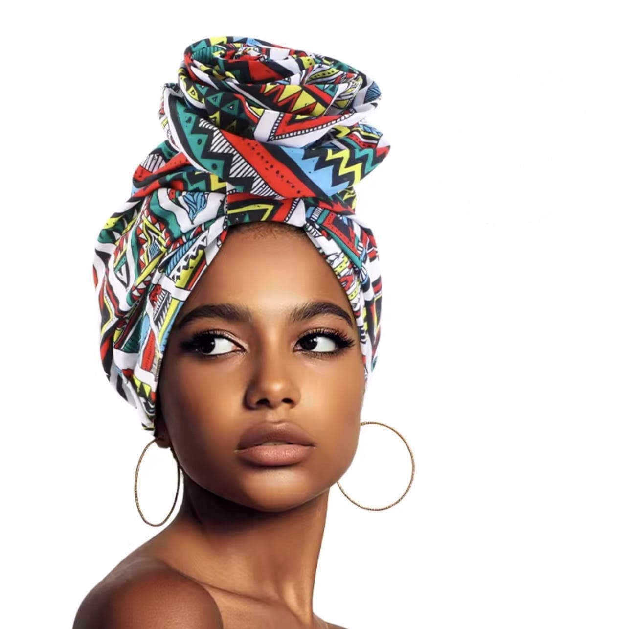 Satin lined turban - Afro