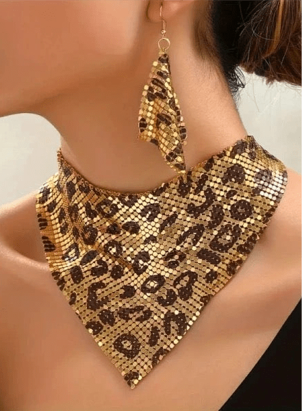 Chocker - Gold and Black - Turban Couture