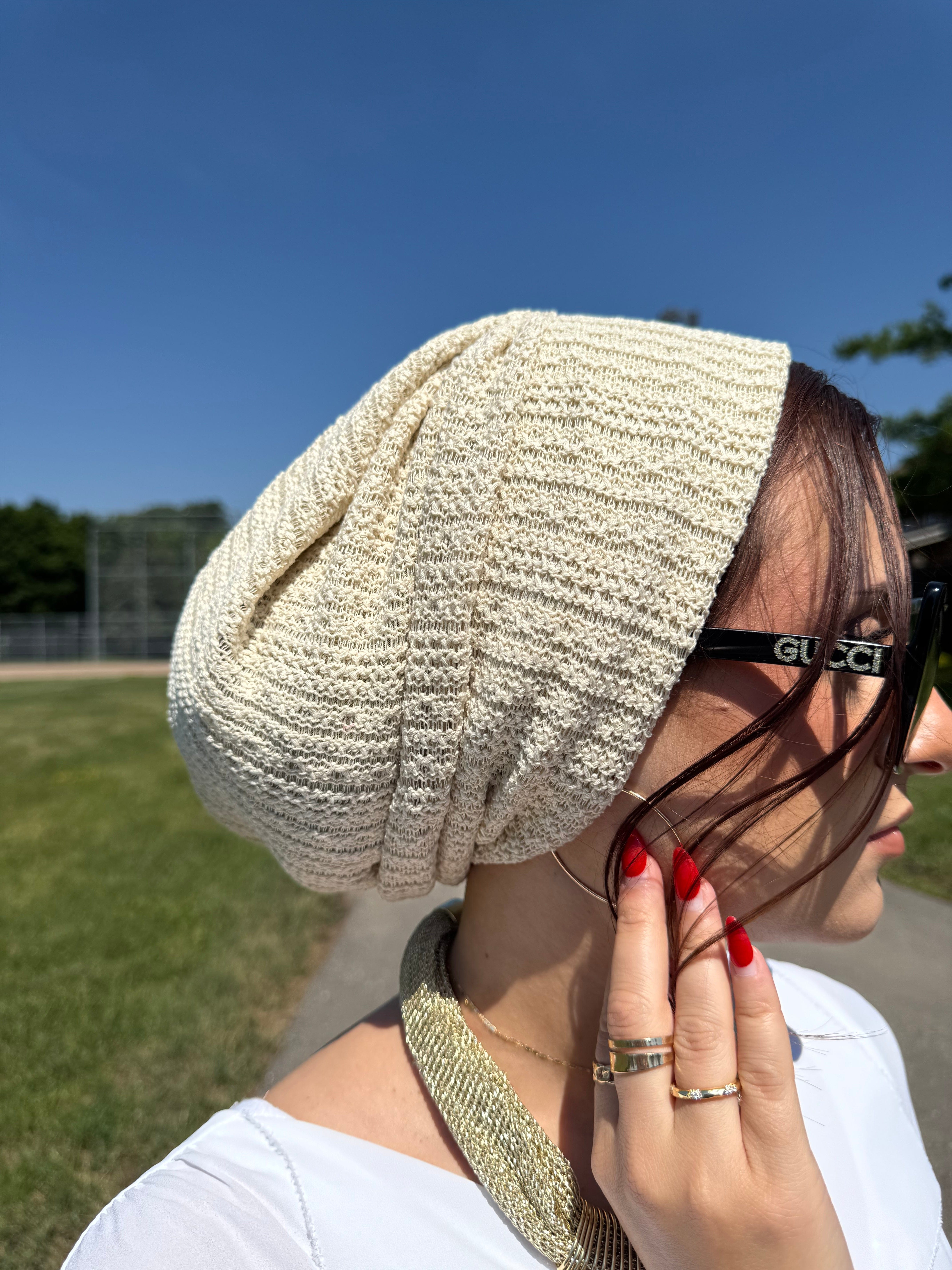 Beanie Knit - Tan - Turban Couture