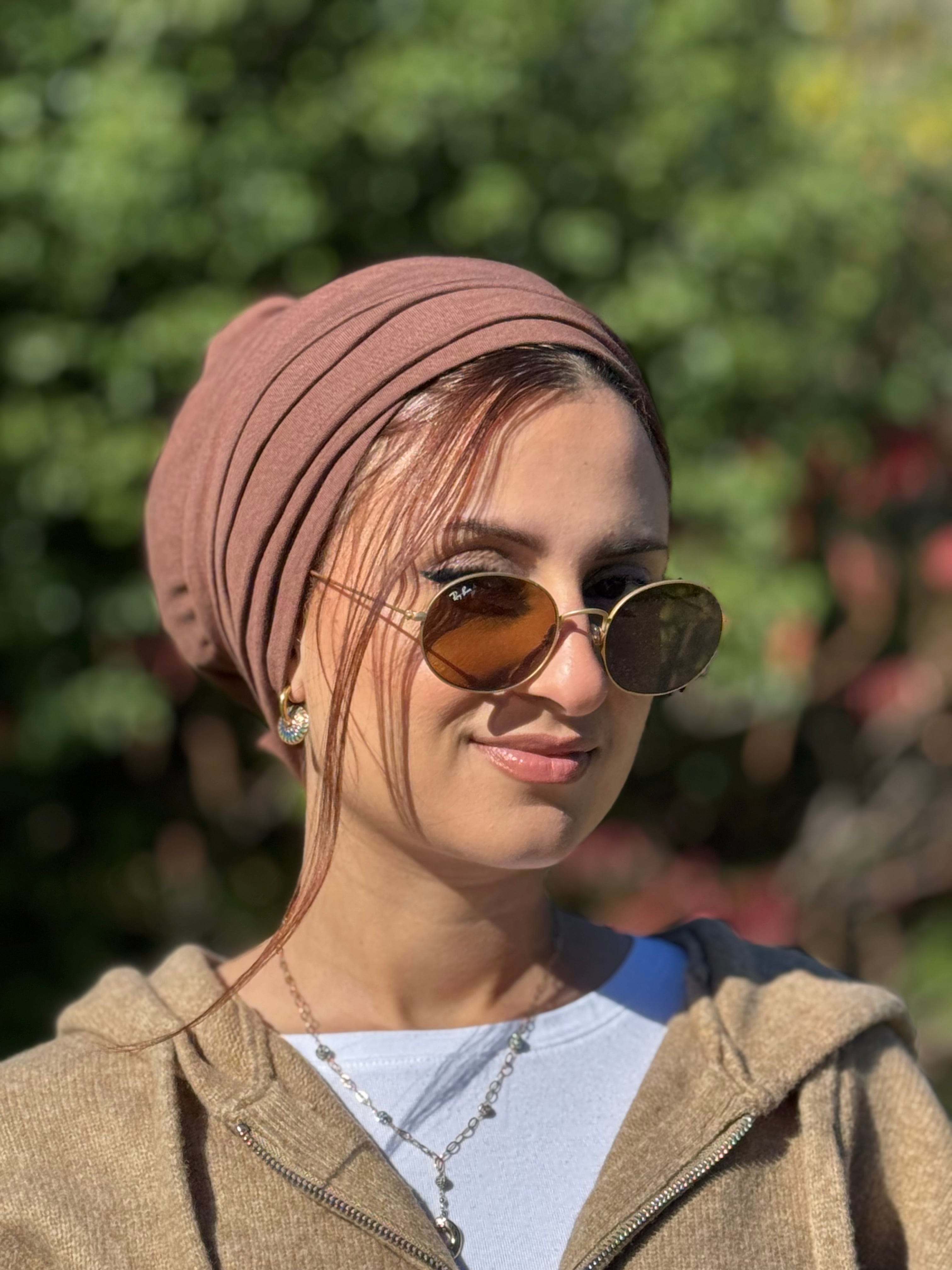 Beanie 2 pieces Jersey Set - Brown