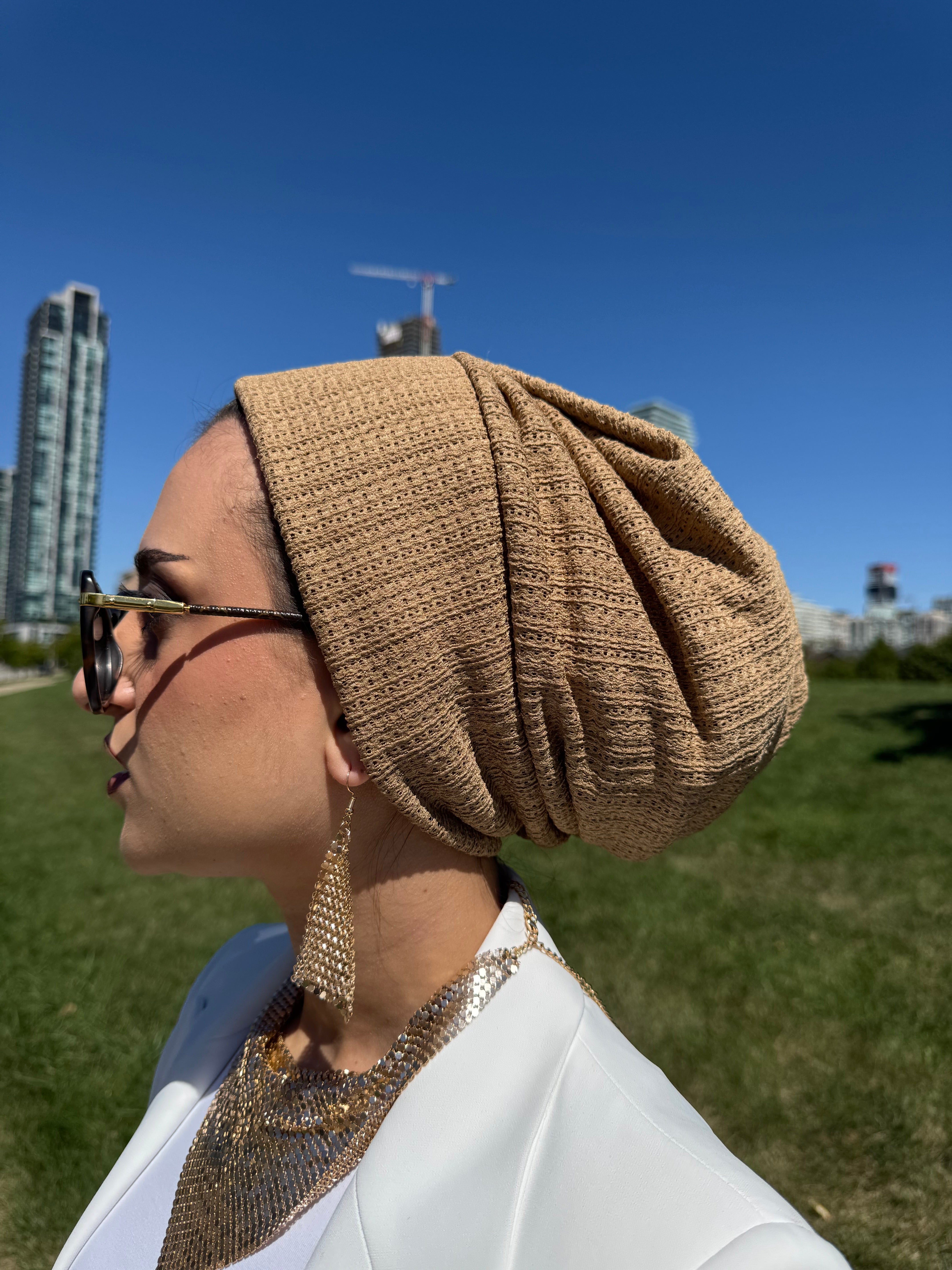 Beanie Knit - Khaki - Turban Couture
