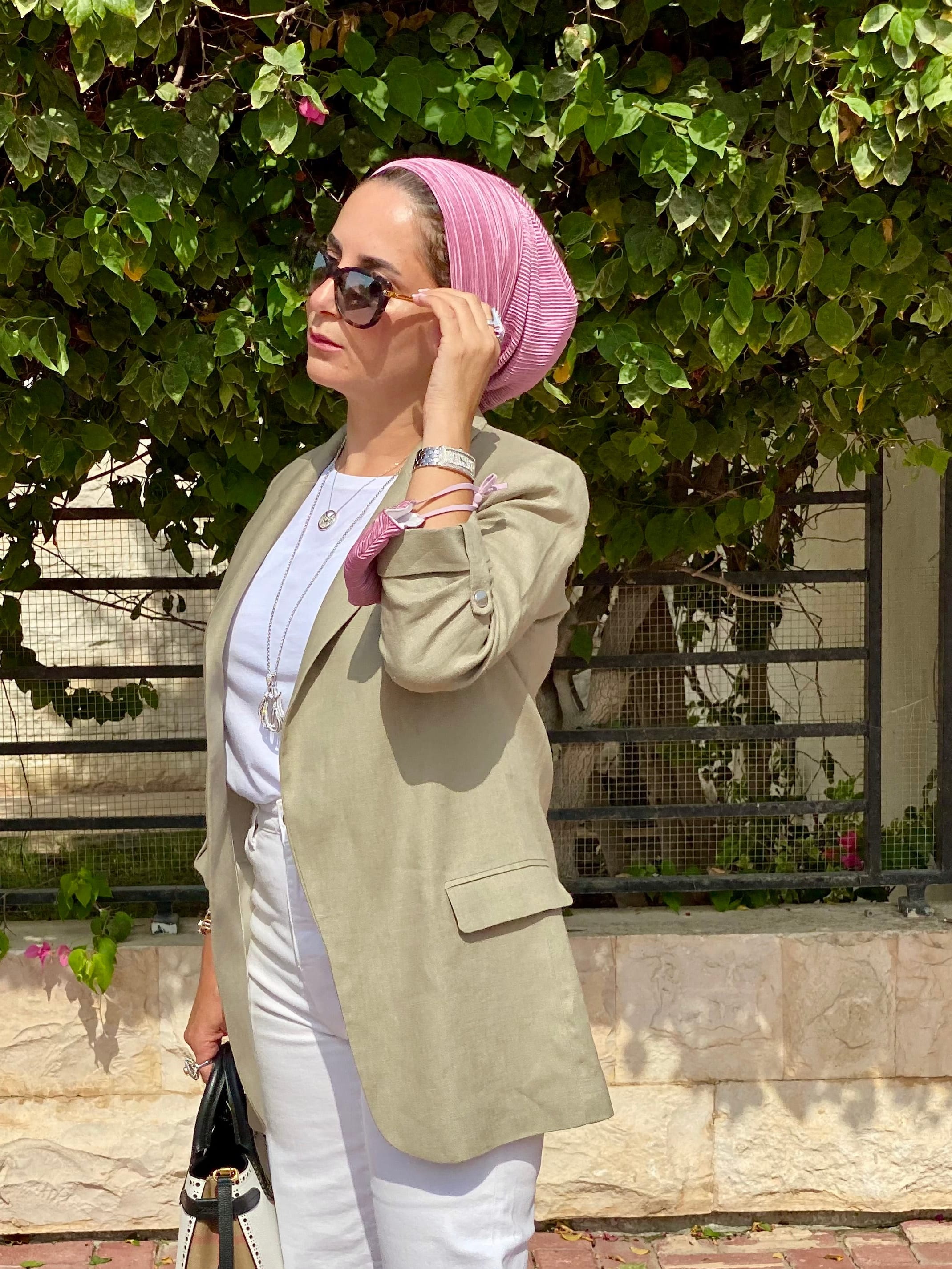 Beanie pleated - Pink Rose