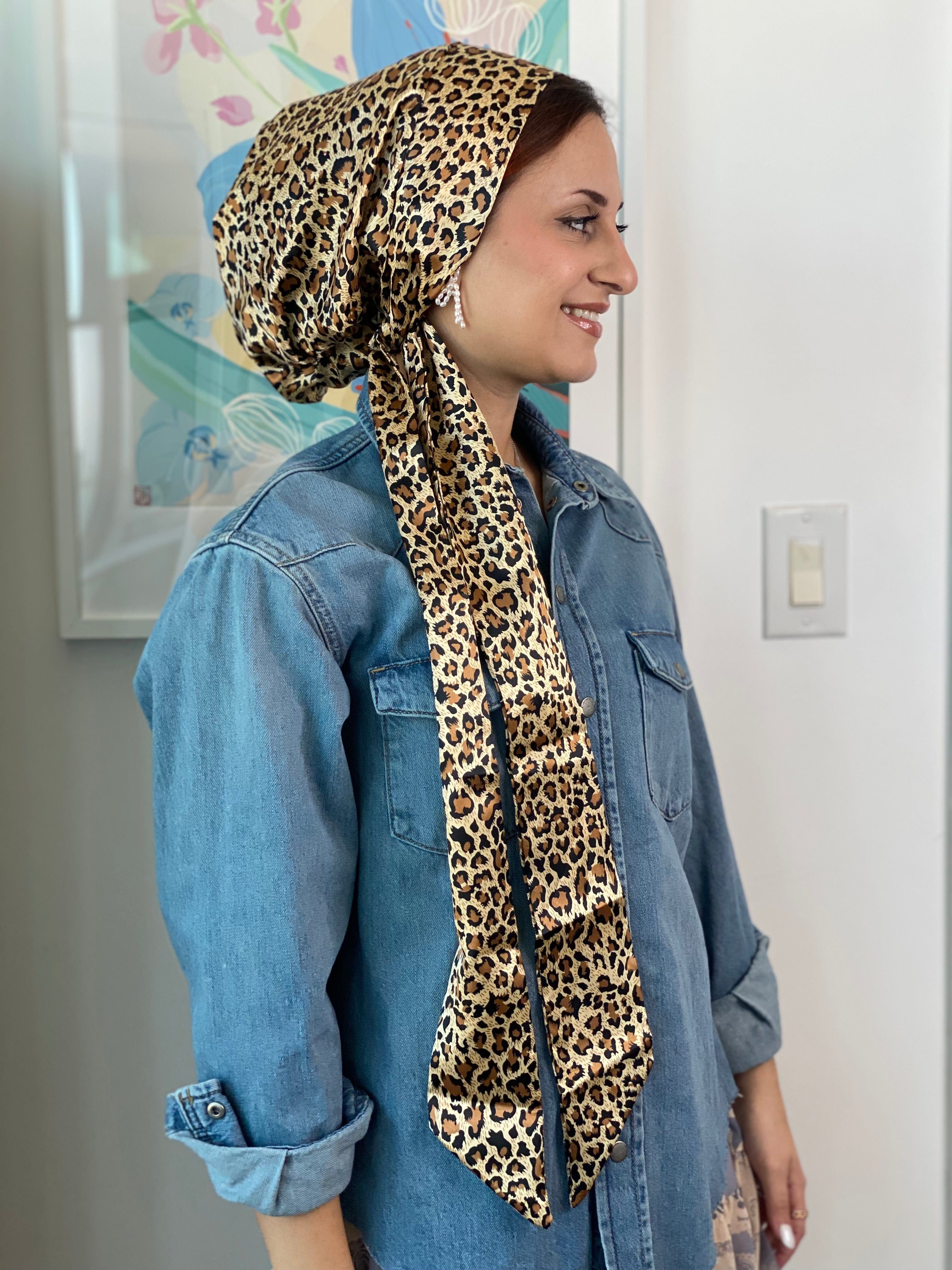 Head Wrap Satin - Animal Print