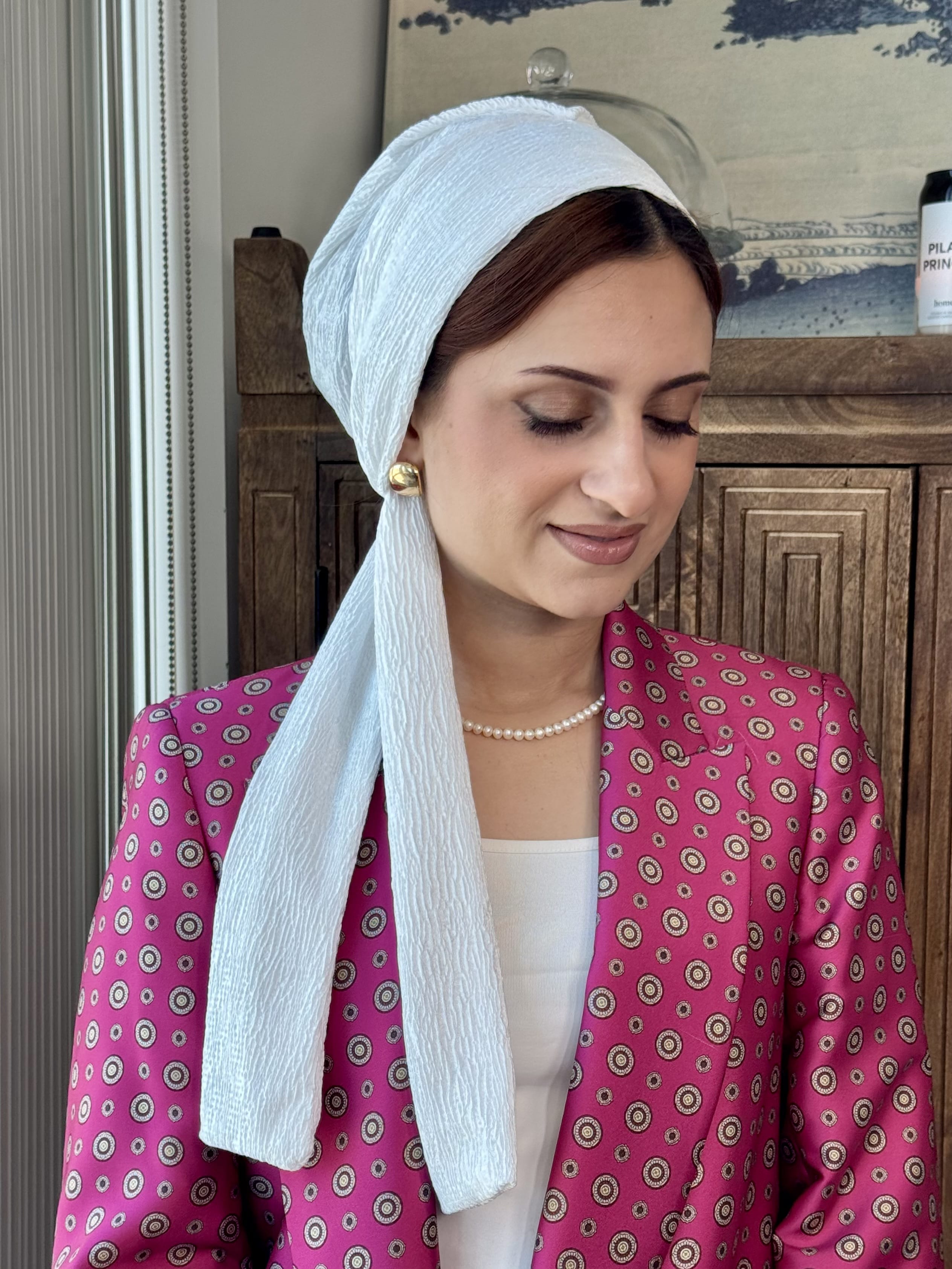 Beanie Wrap - White