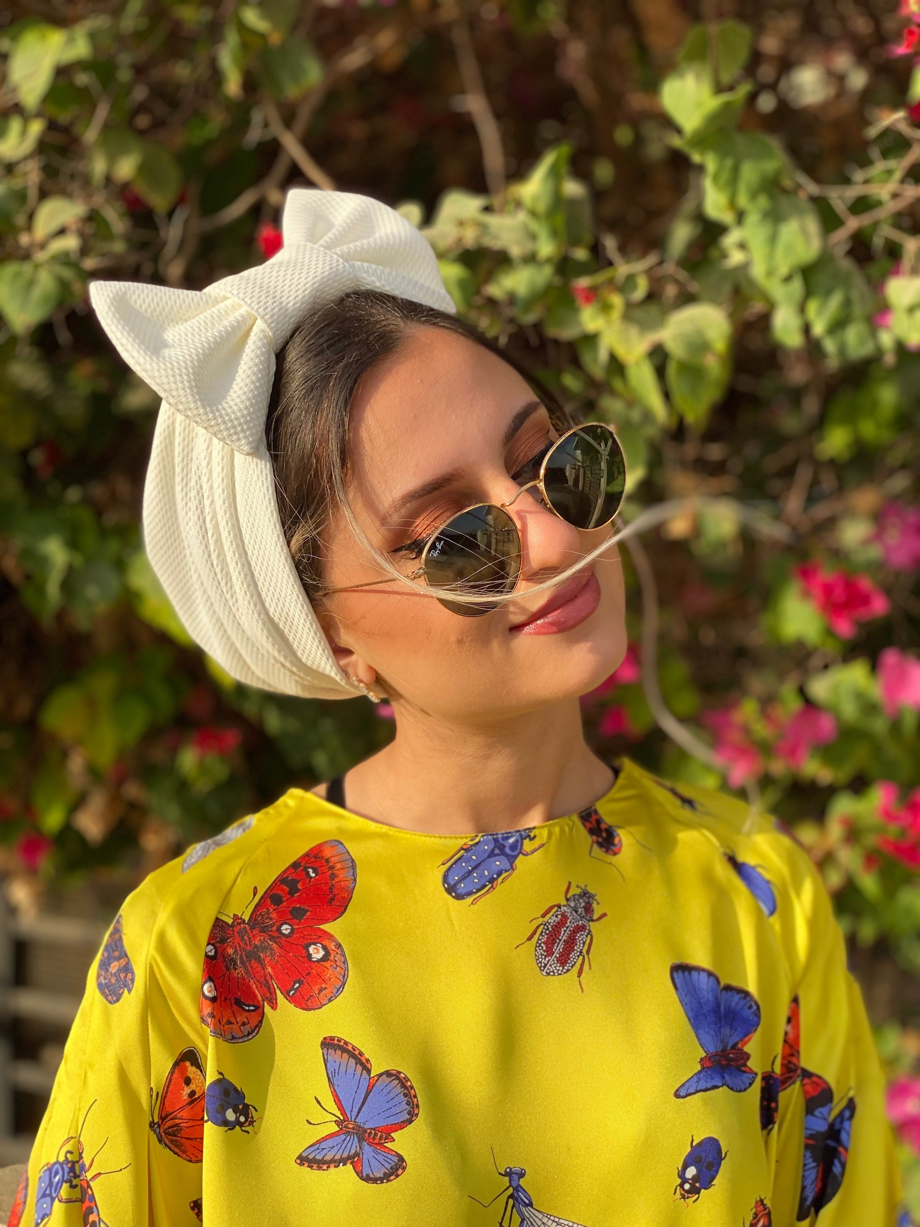 Turban Bow - White - Turban Couture