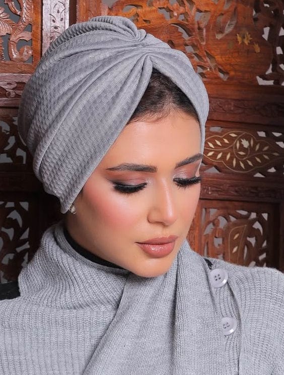 Beanie Printed - Grey Shimmer - Turban Couture