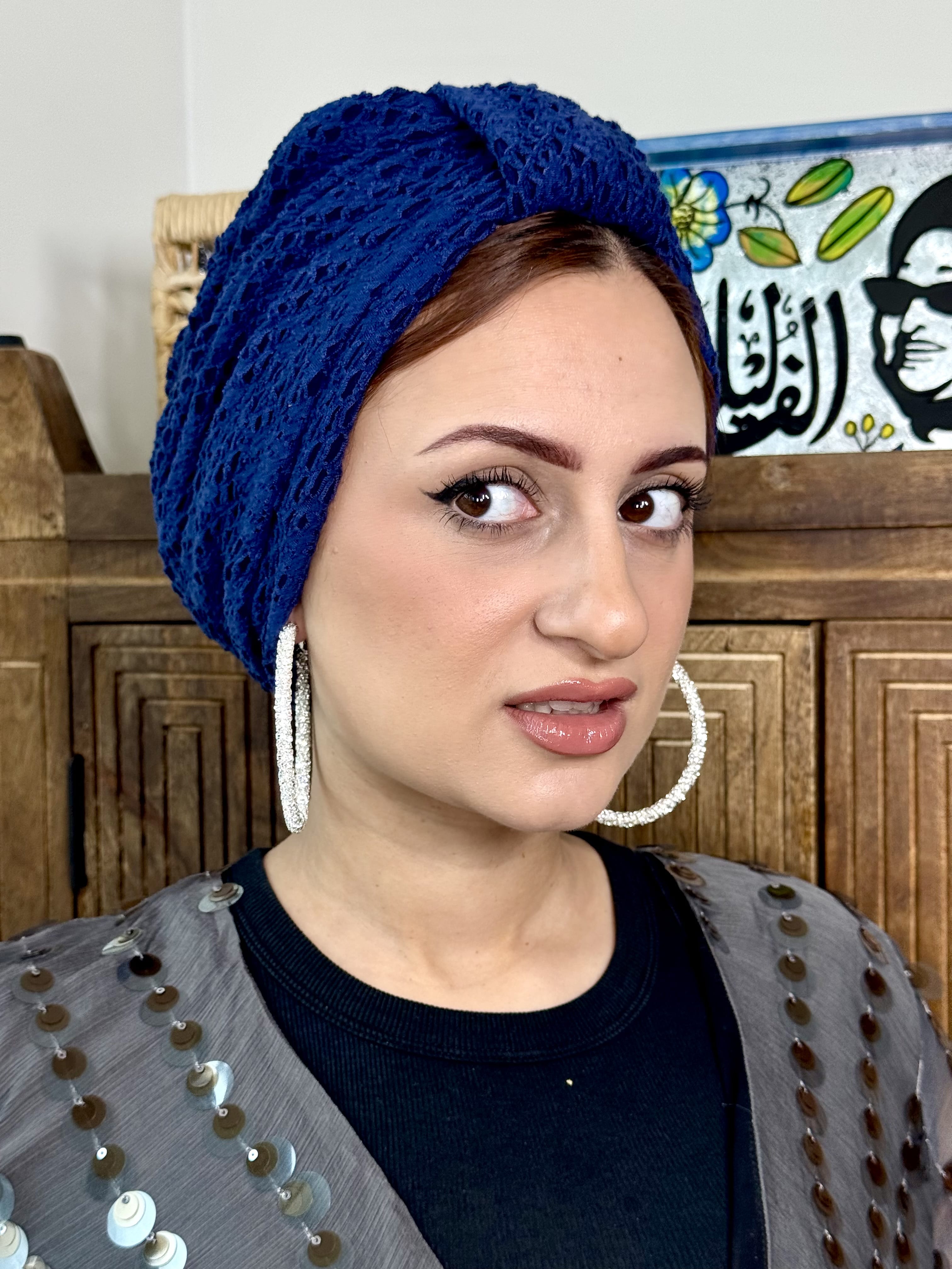 Turban Basic Ripped - Navy