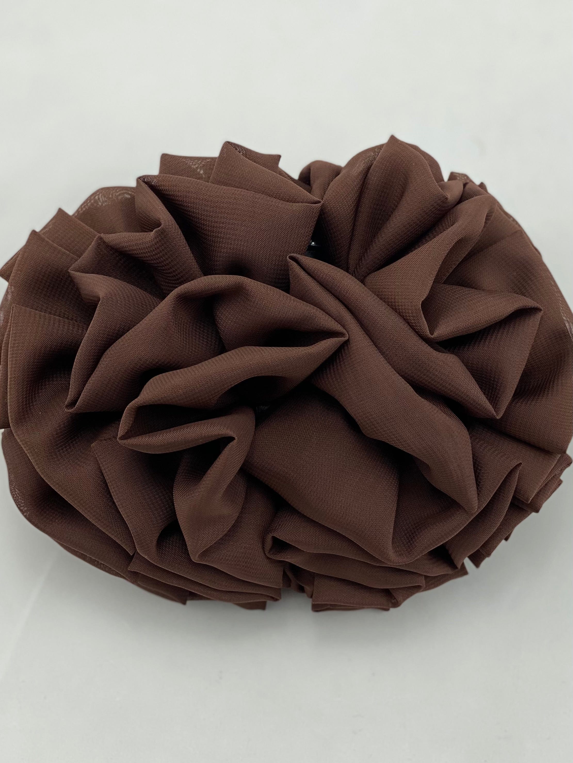 Volumizing Scrunchie Hair Clip - XL - Dark Brown