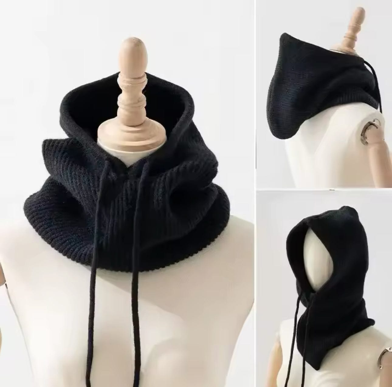 Hoodie Balaclava - Black - Turban Couture