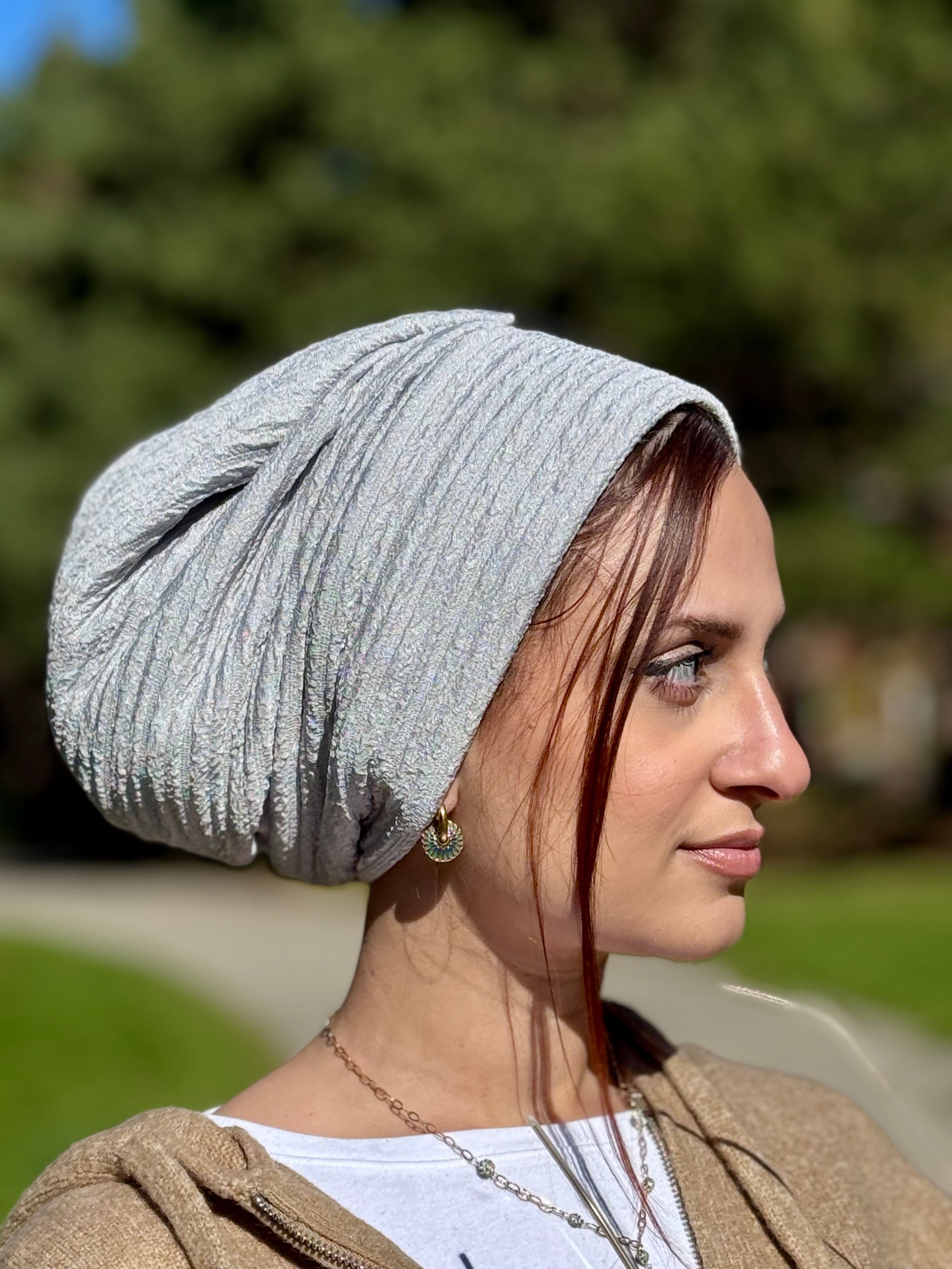 Beanie Rippled - Light Grey