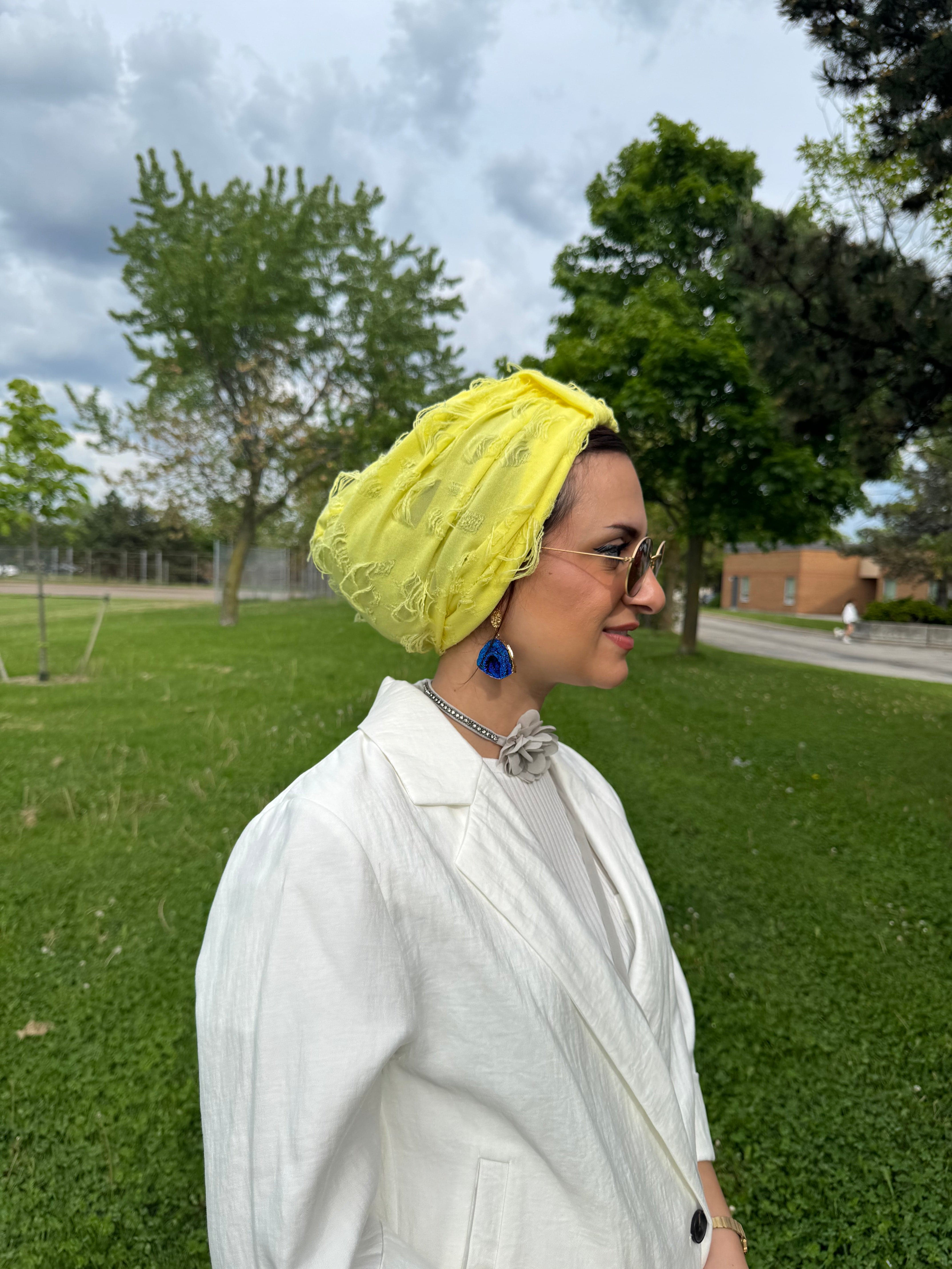 Turban Basic Ribbed - Yellow