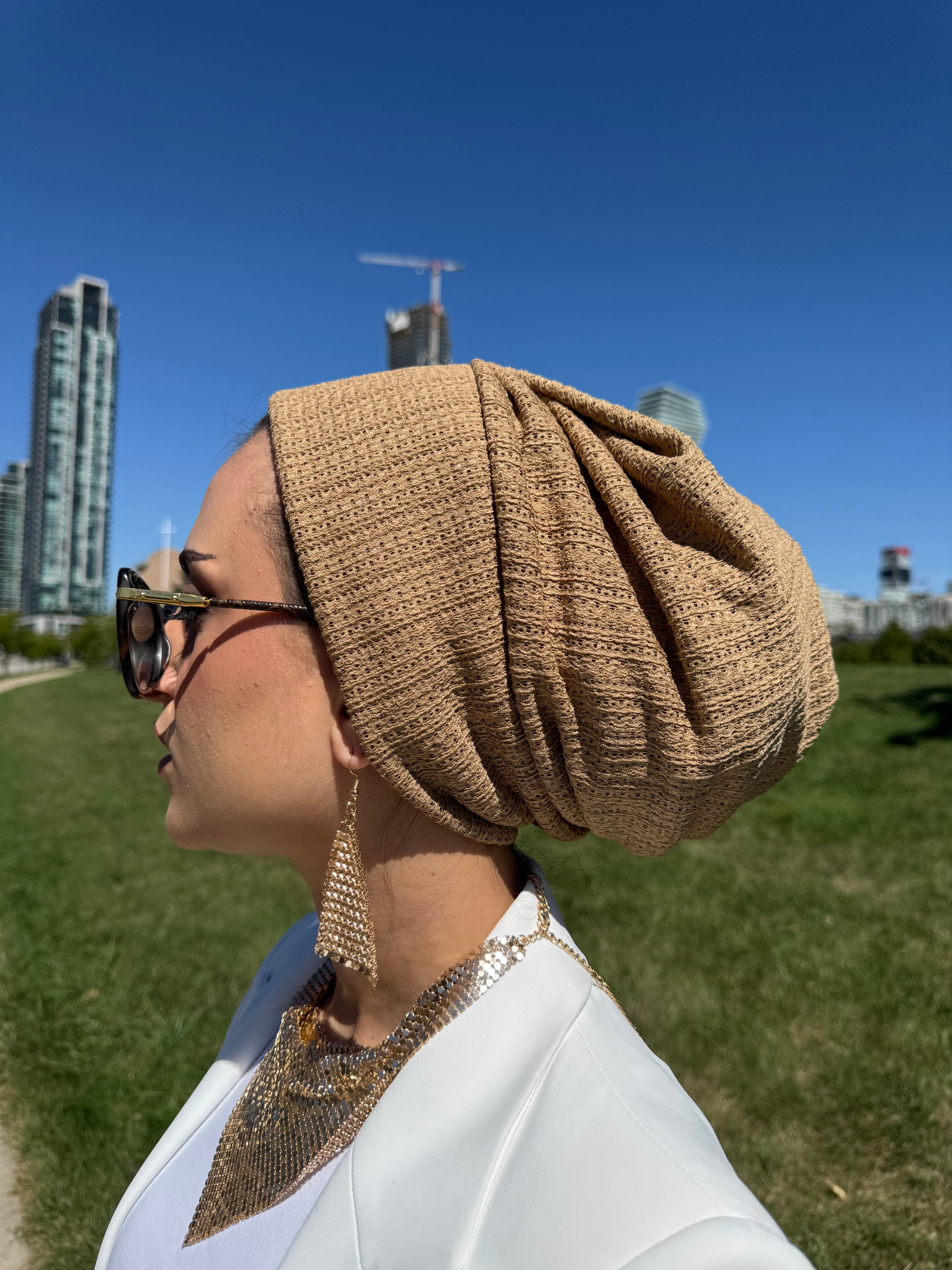 Beanie Knit - Khaki - Turban Couture