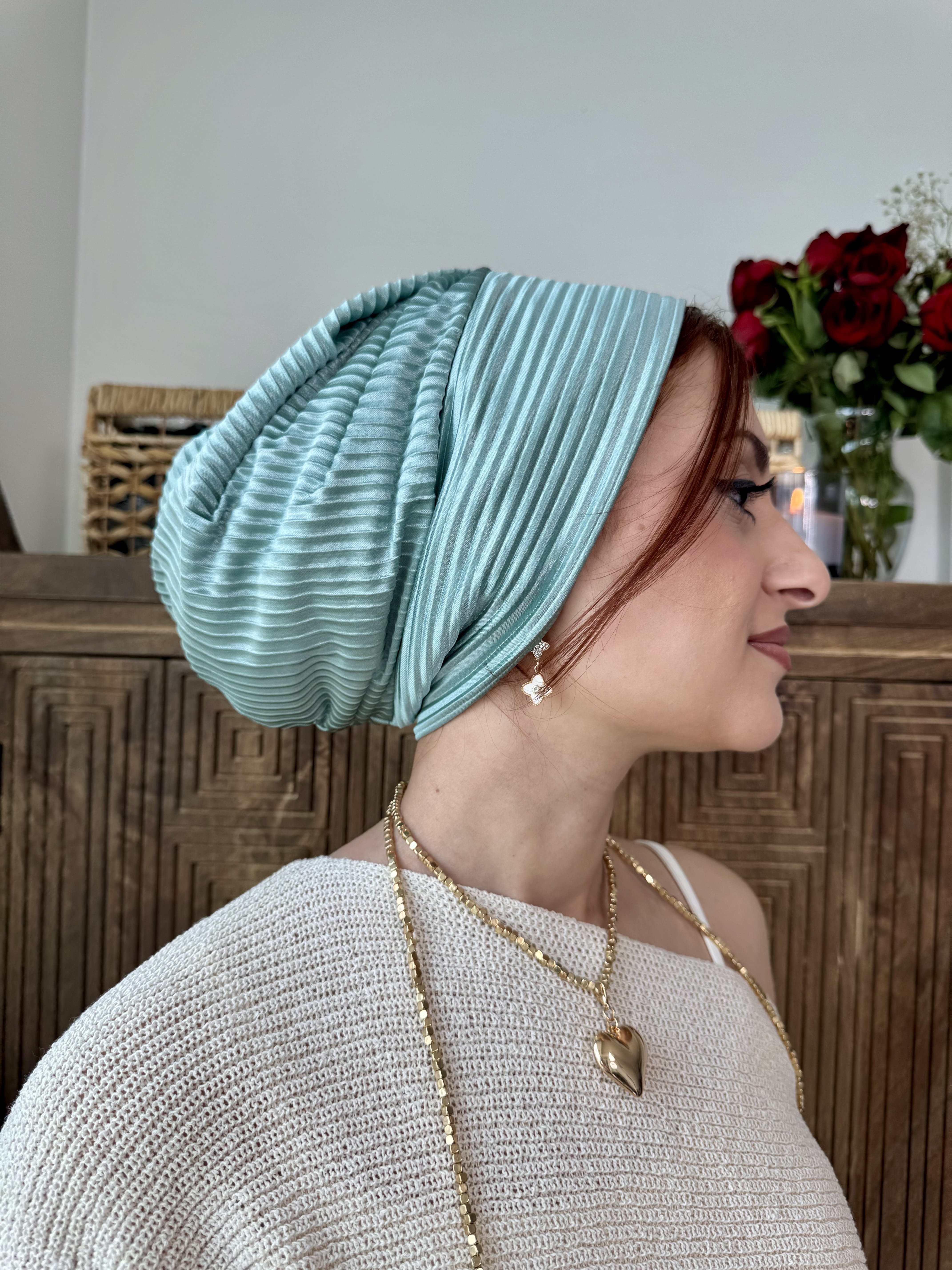 Beanie pleated - Pistach