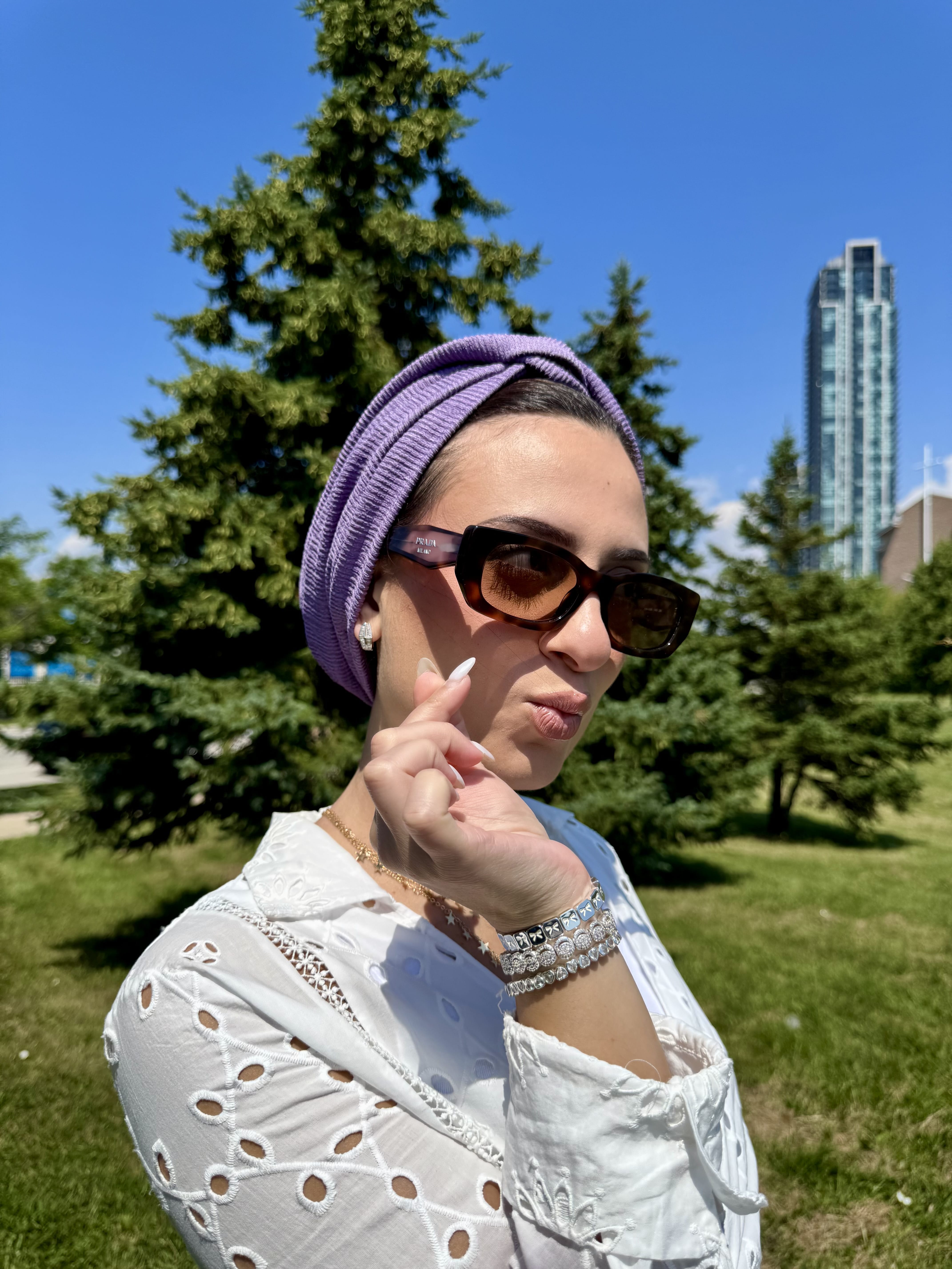 Beanie Twist Cross - Lavender