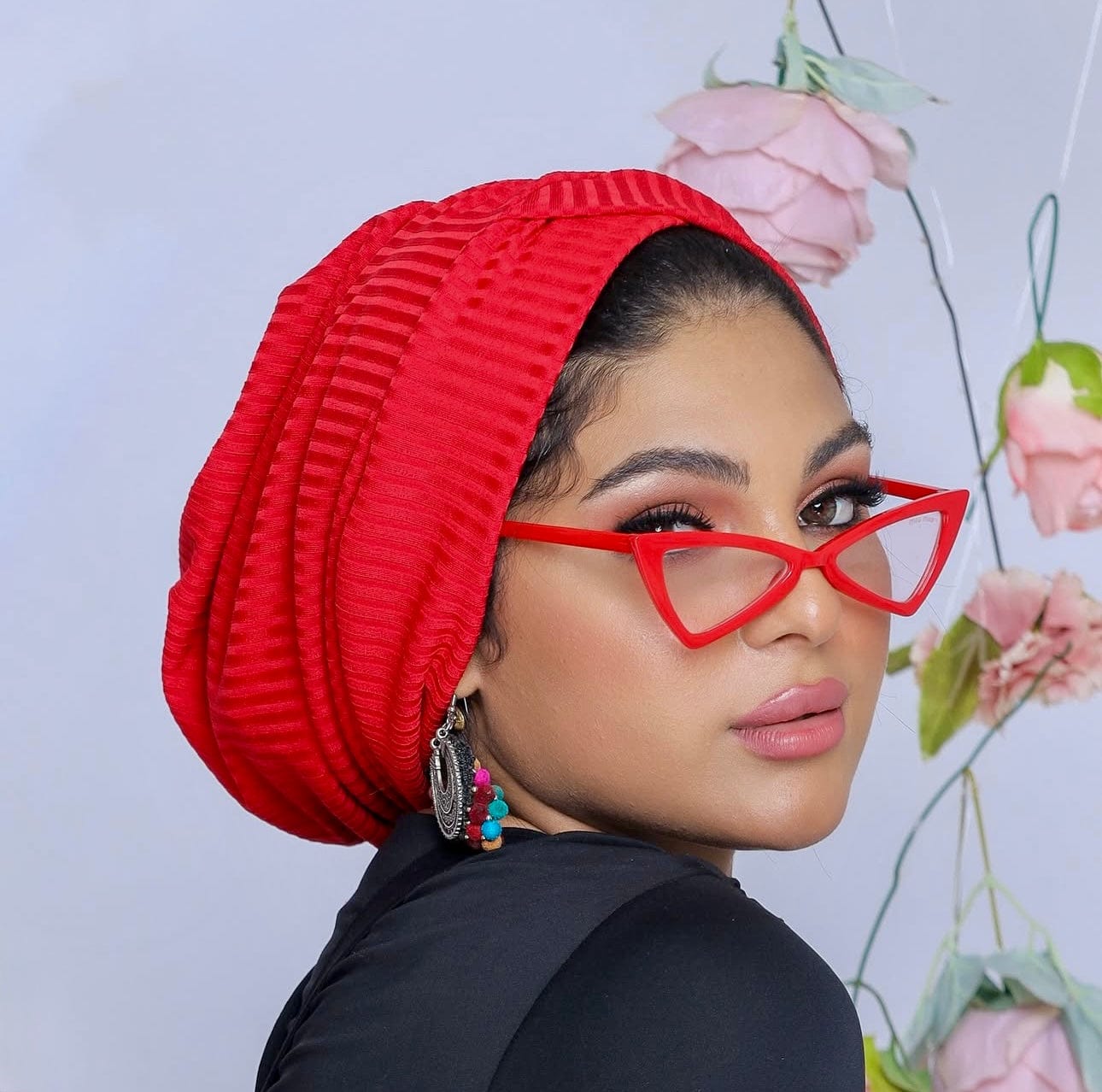 Beanie Ribbed Cross Front Jersey - Red ❤️