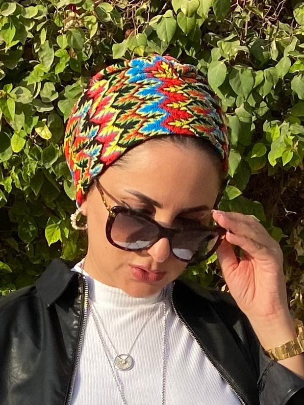 Beanie Knit - Black Red