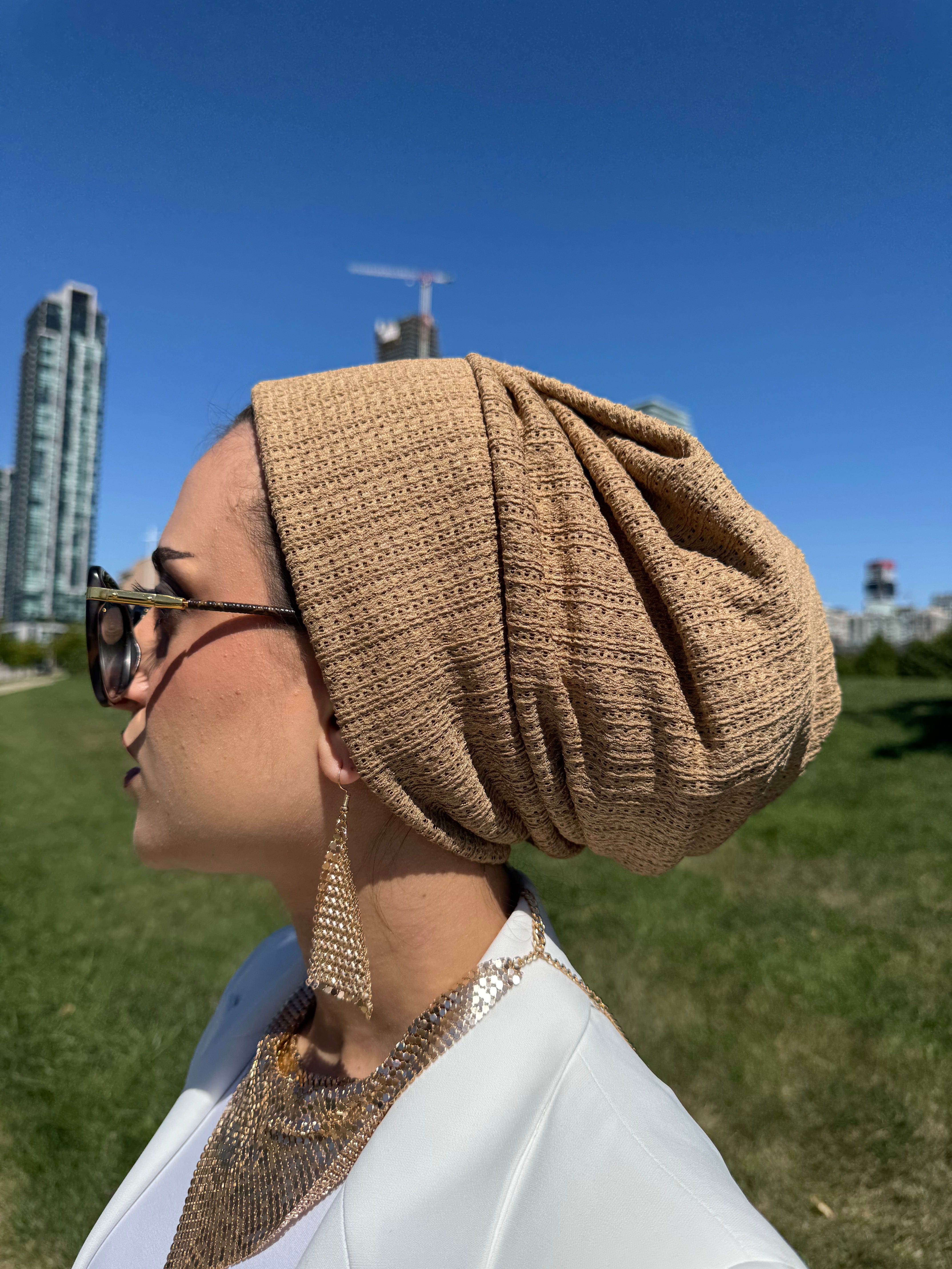 Beanie Knit - Khaki - Turban Couture