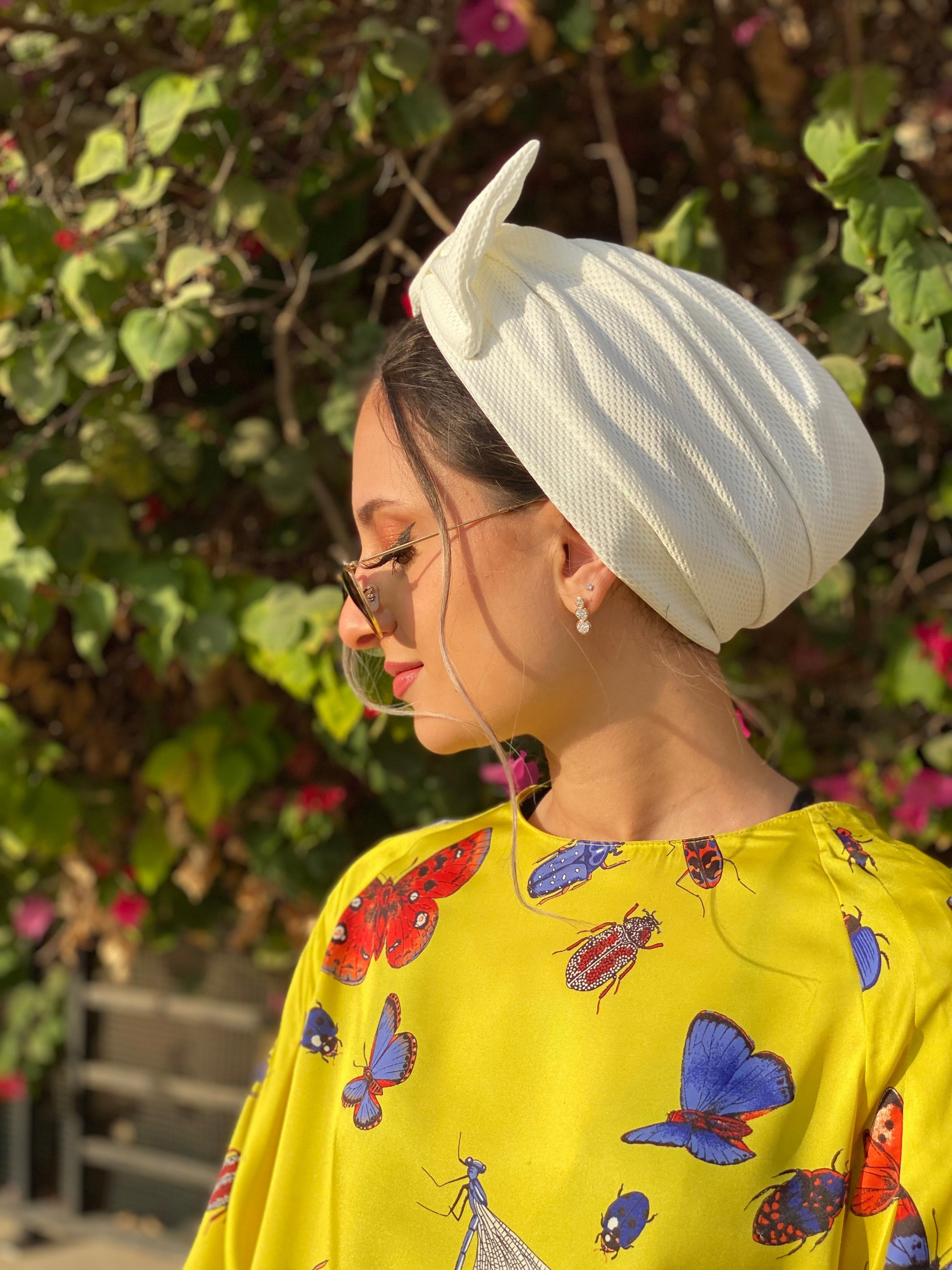 Turban Bow - White - Turban Couture