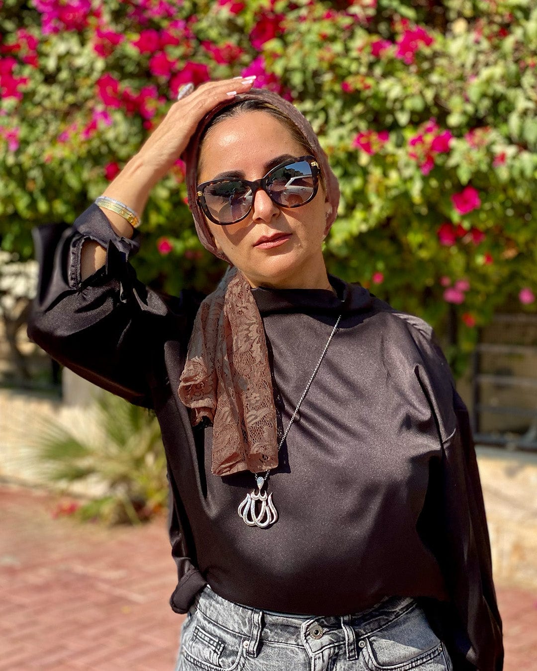 Beanie Wrap Light Lace - Chocolate