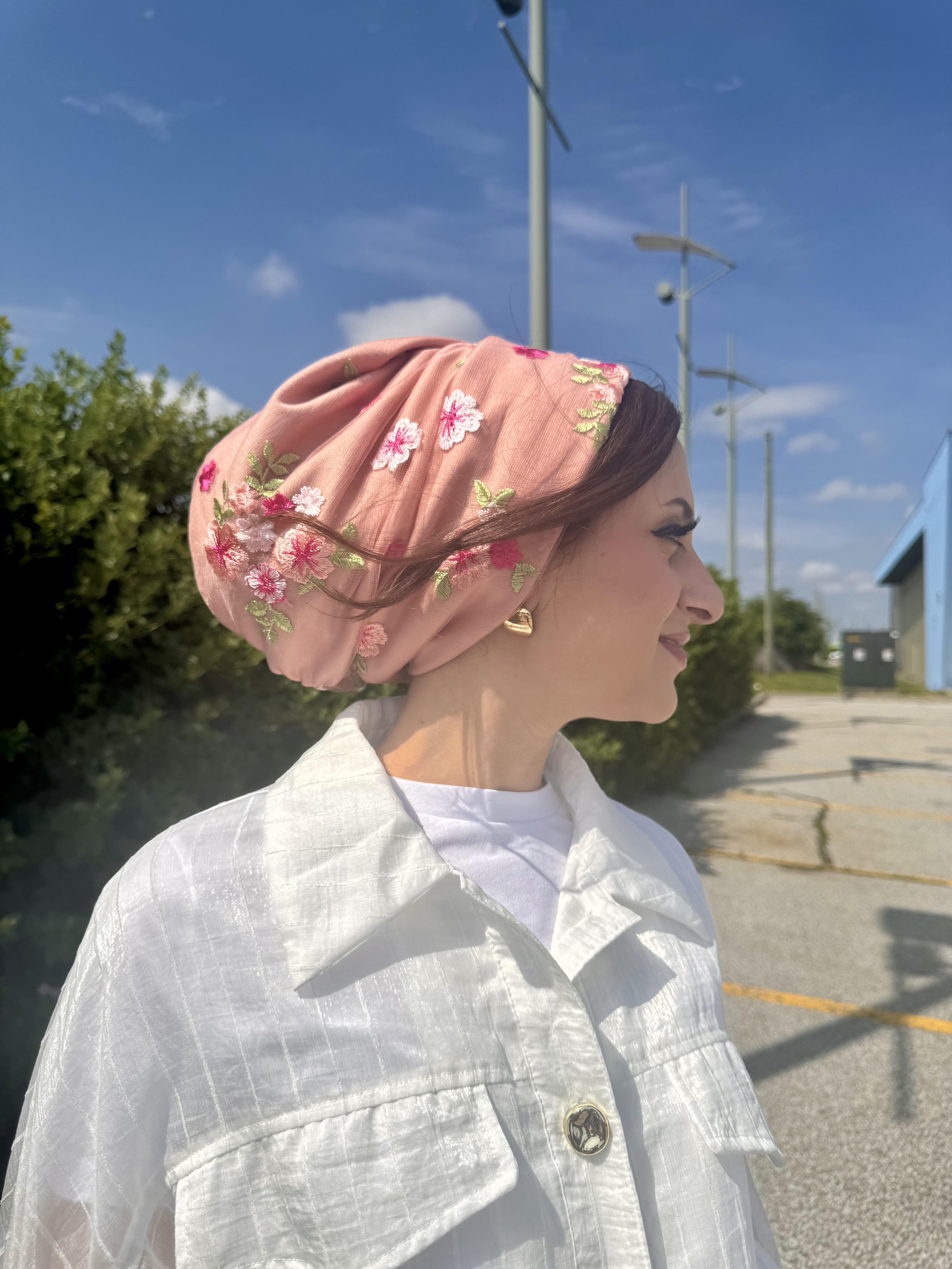 Beanie Tulle - Floral Peach