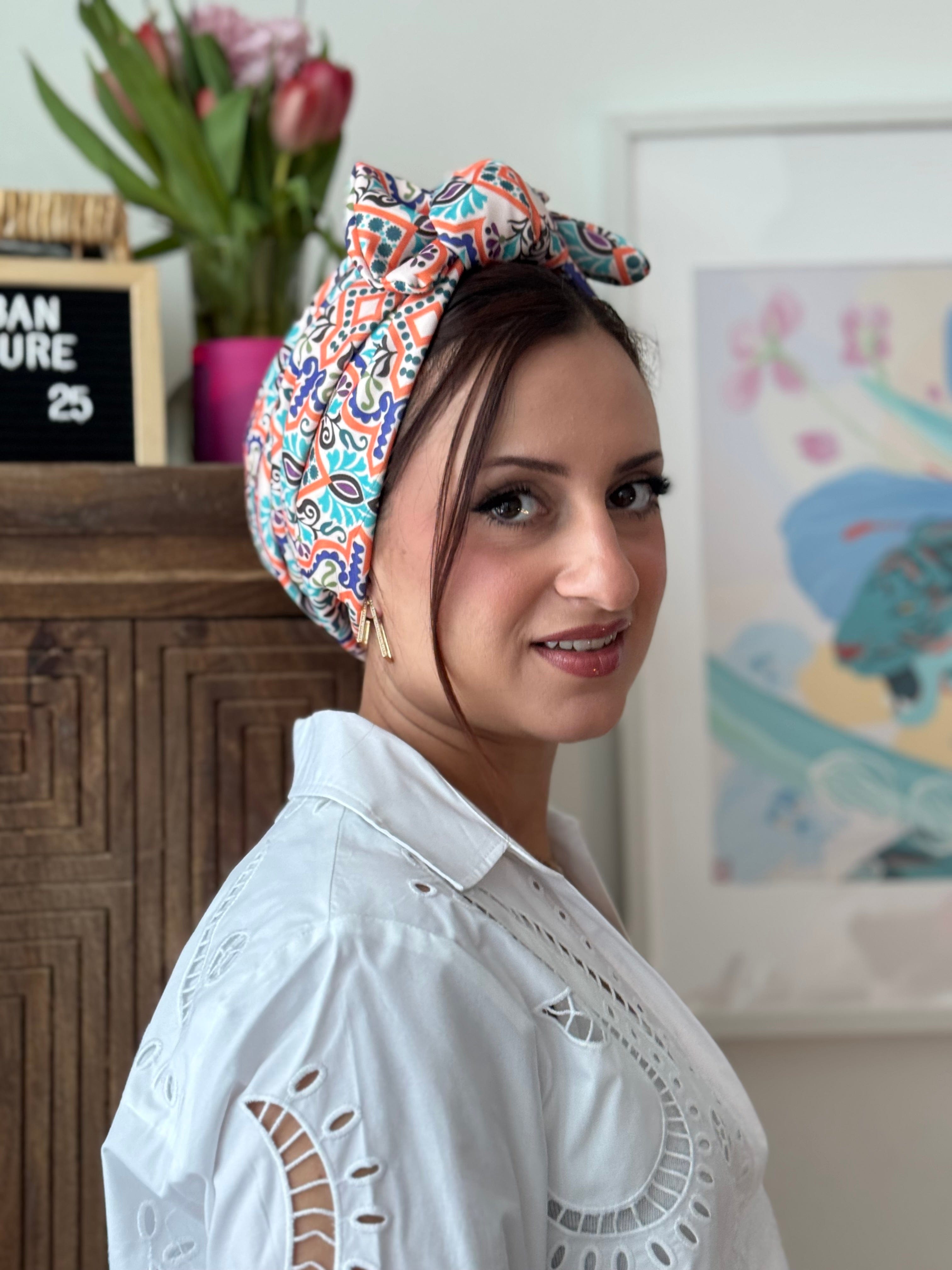Beanie Bow - Colourful - Turban Couture