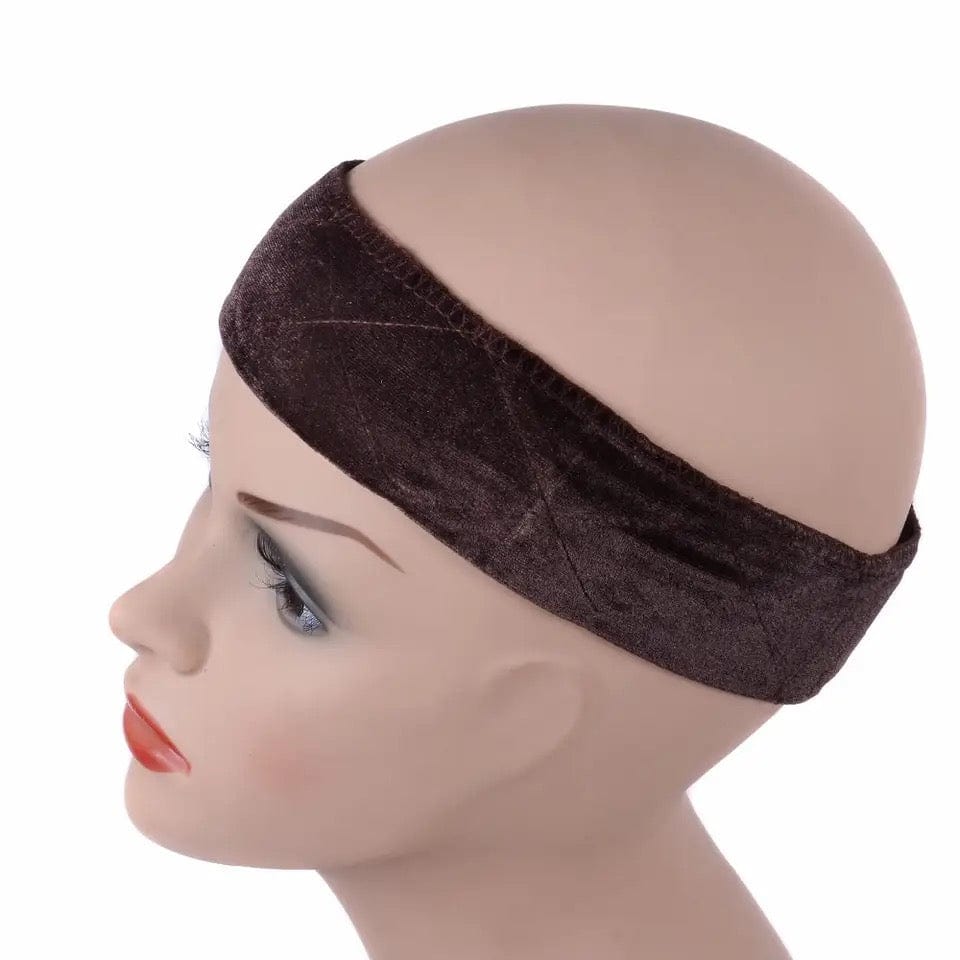 No-Slip Turban Velvet Headband - Dark Chocolate - Turban Couture