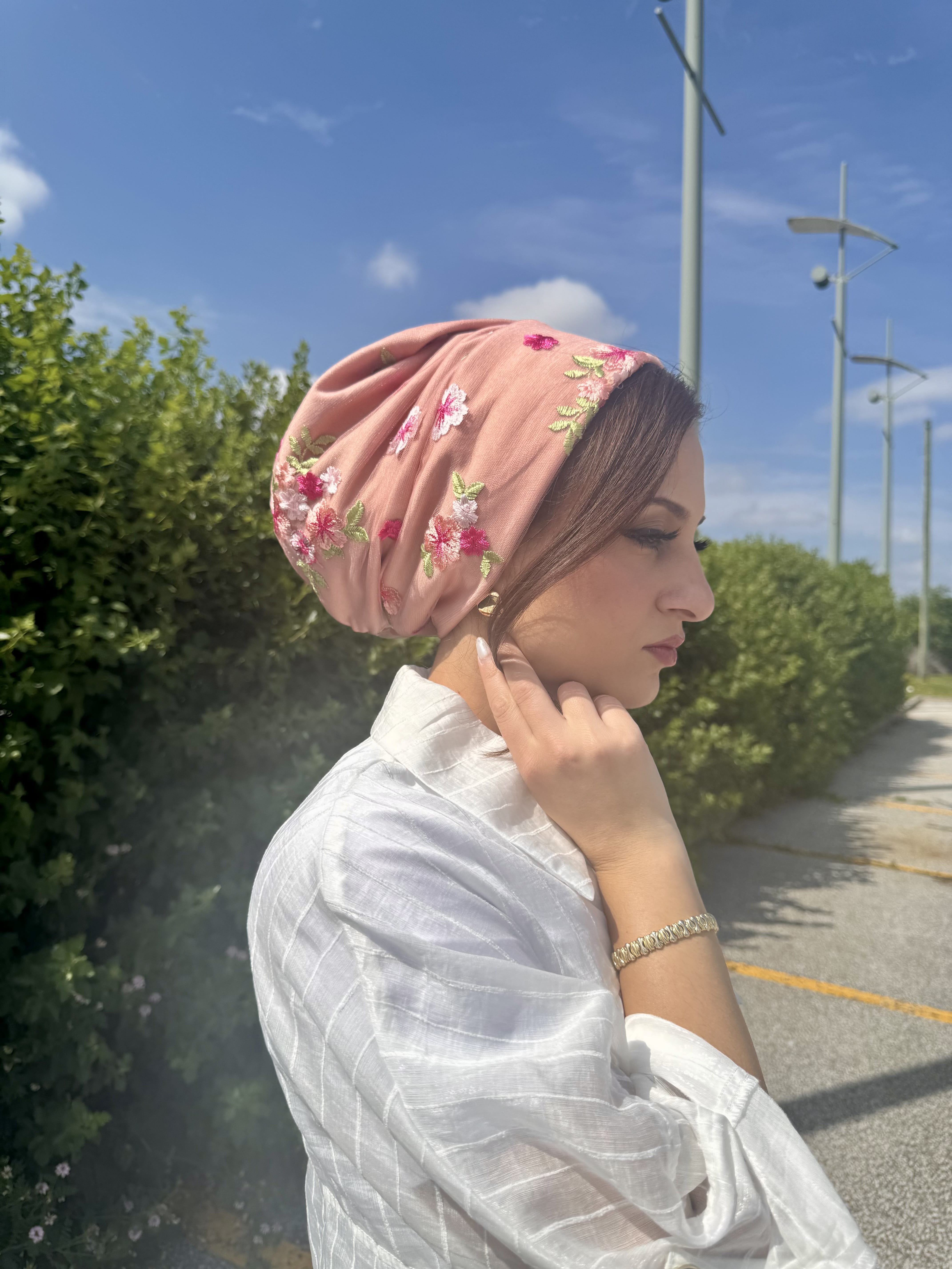 Beanie Tulle - Floral Peach