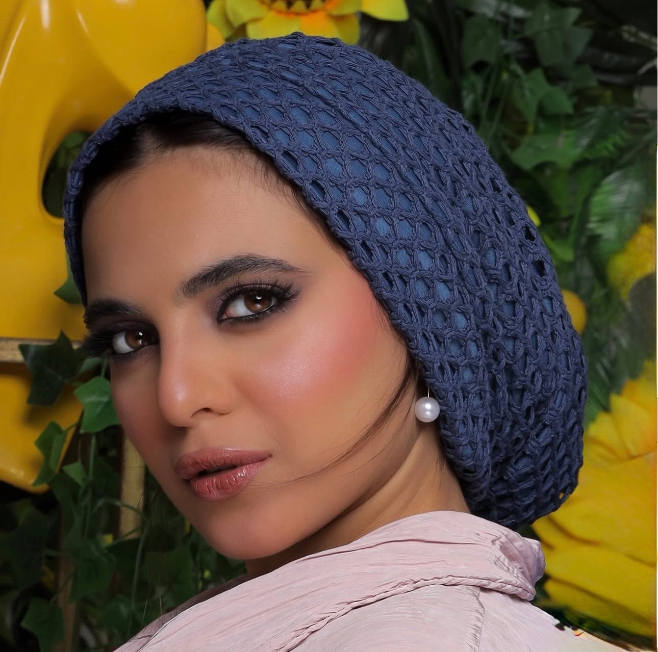 Beanie Knit - Navy Blue - Turban Couture