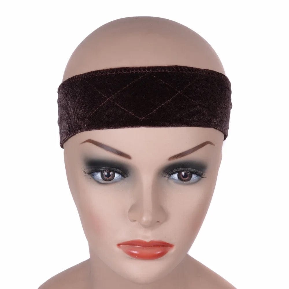 No-Slip Turban Velvet Headband - Dark Chocolate - Turban Couture