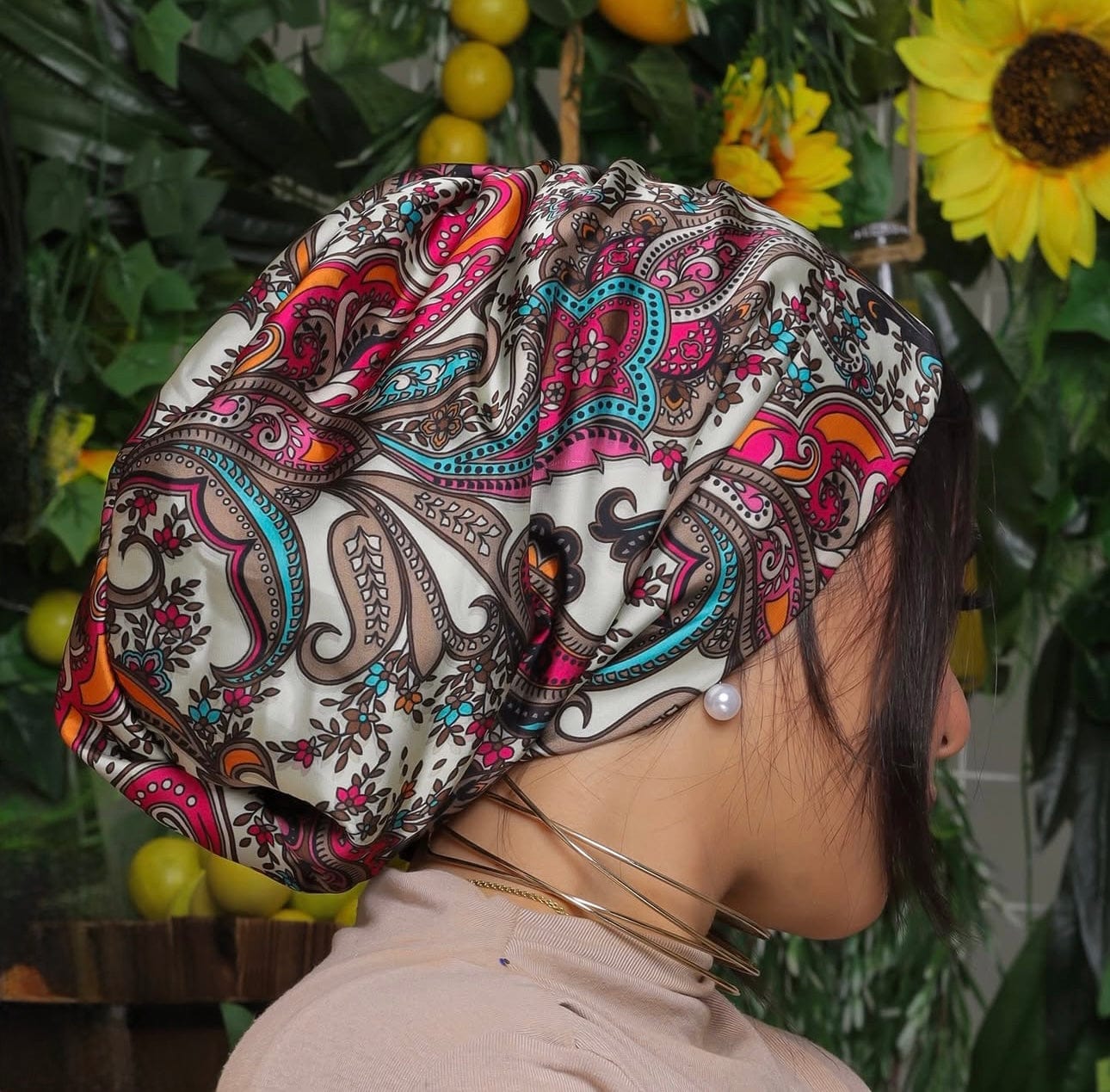 Beanie Satin - Paisley