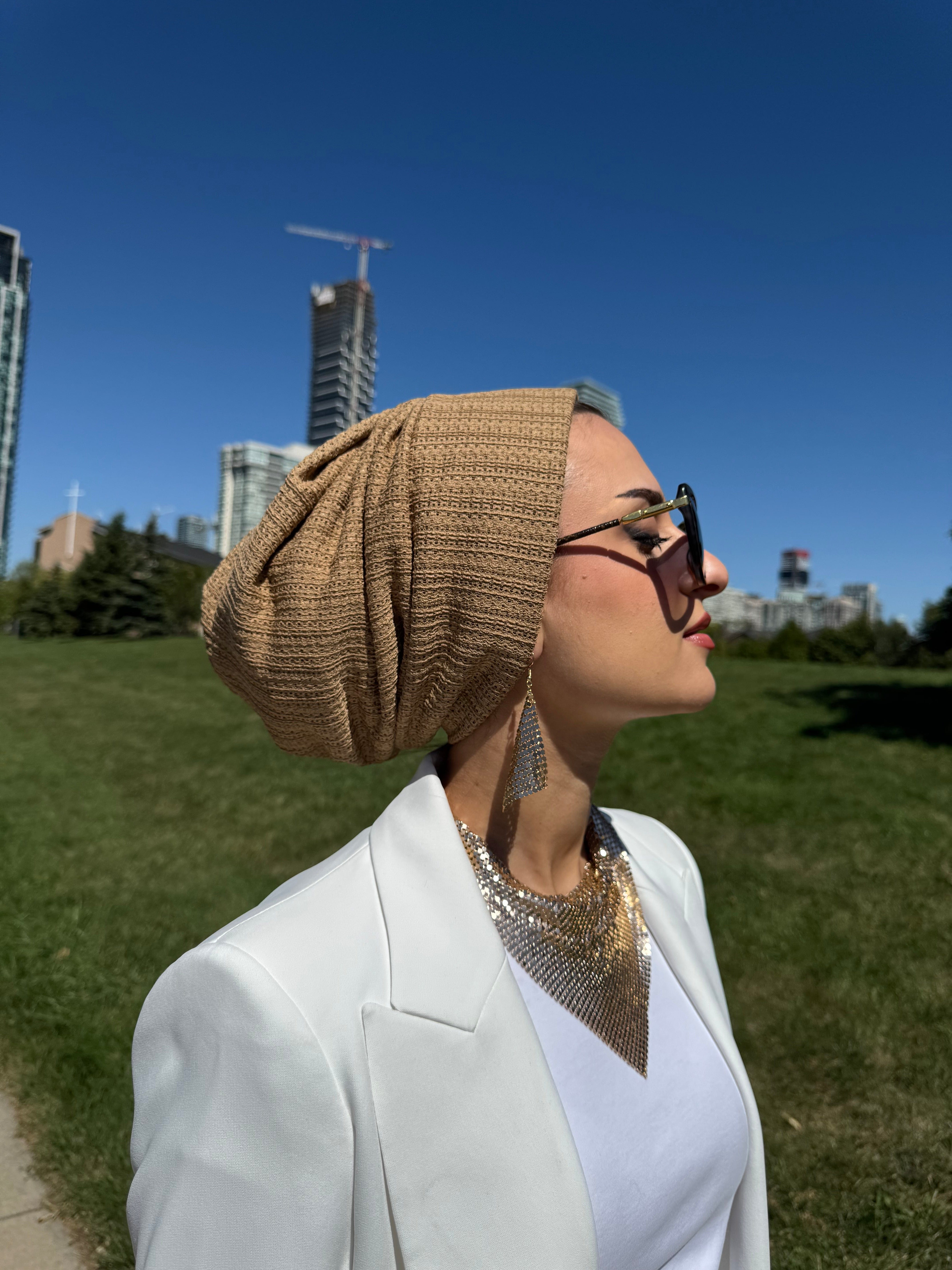 Beanie Knit - Khaki - Turban Couture