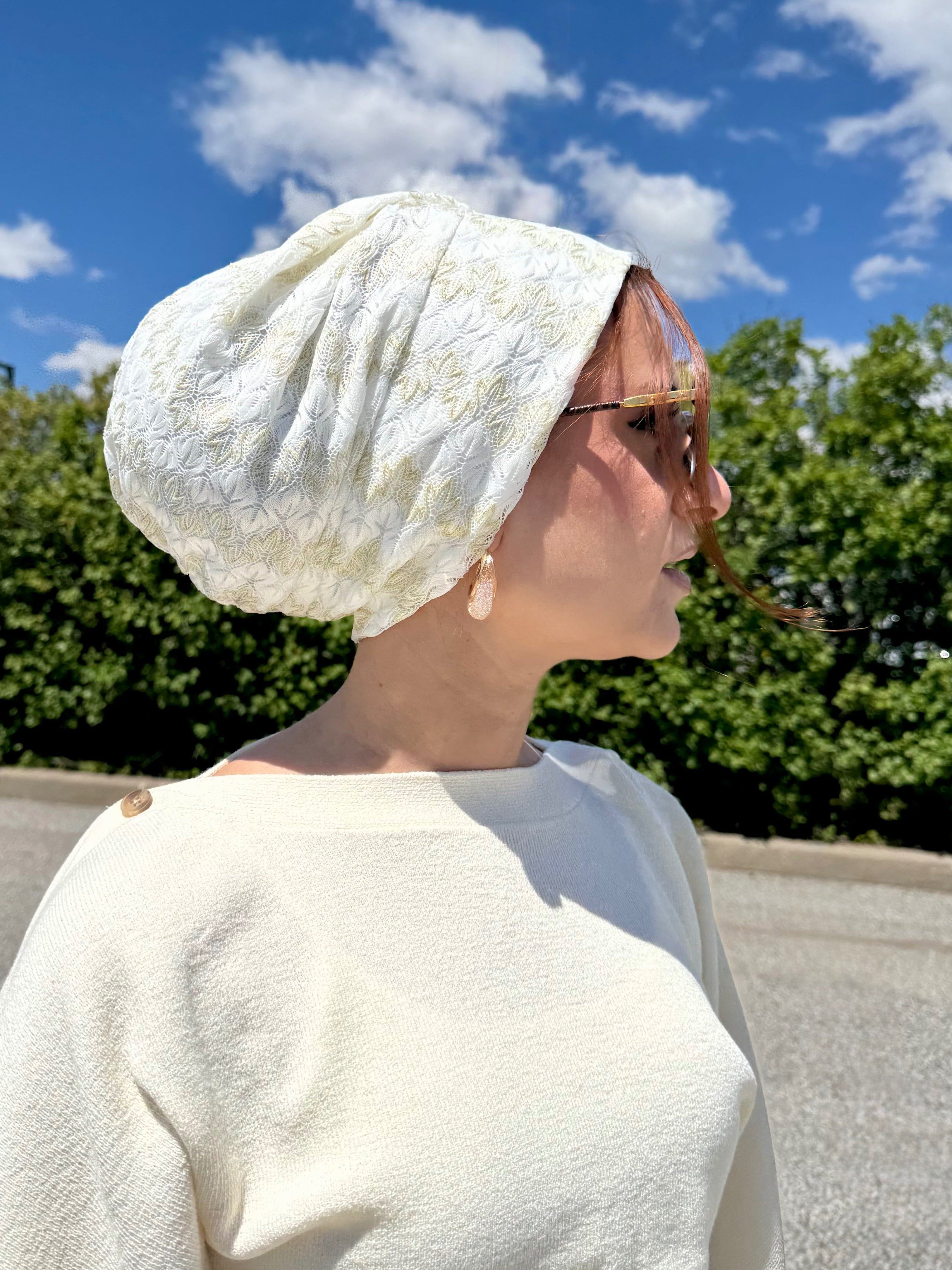 Beanie Knit - Off White Gold