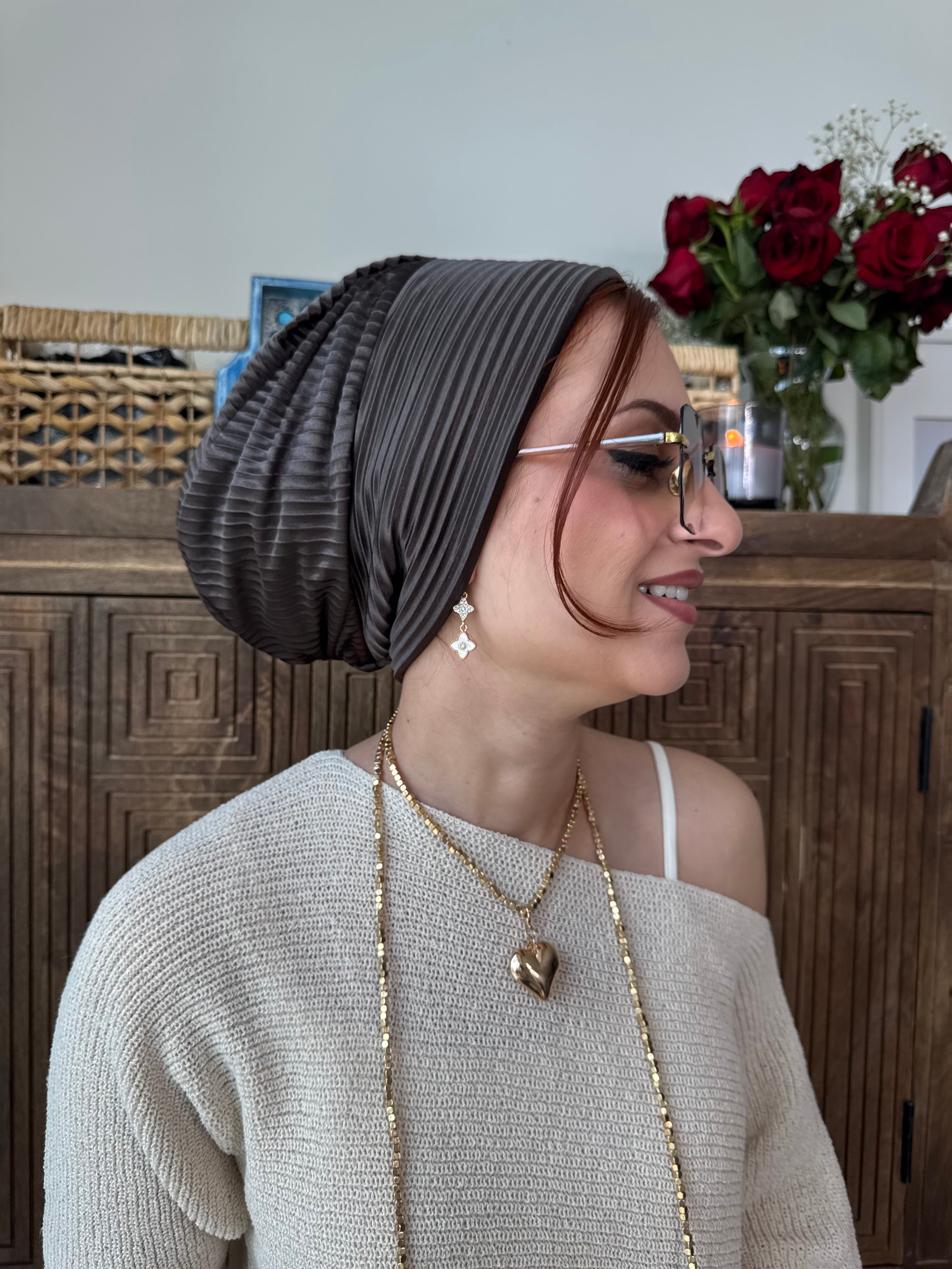Beanie pleated - Chocolate
