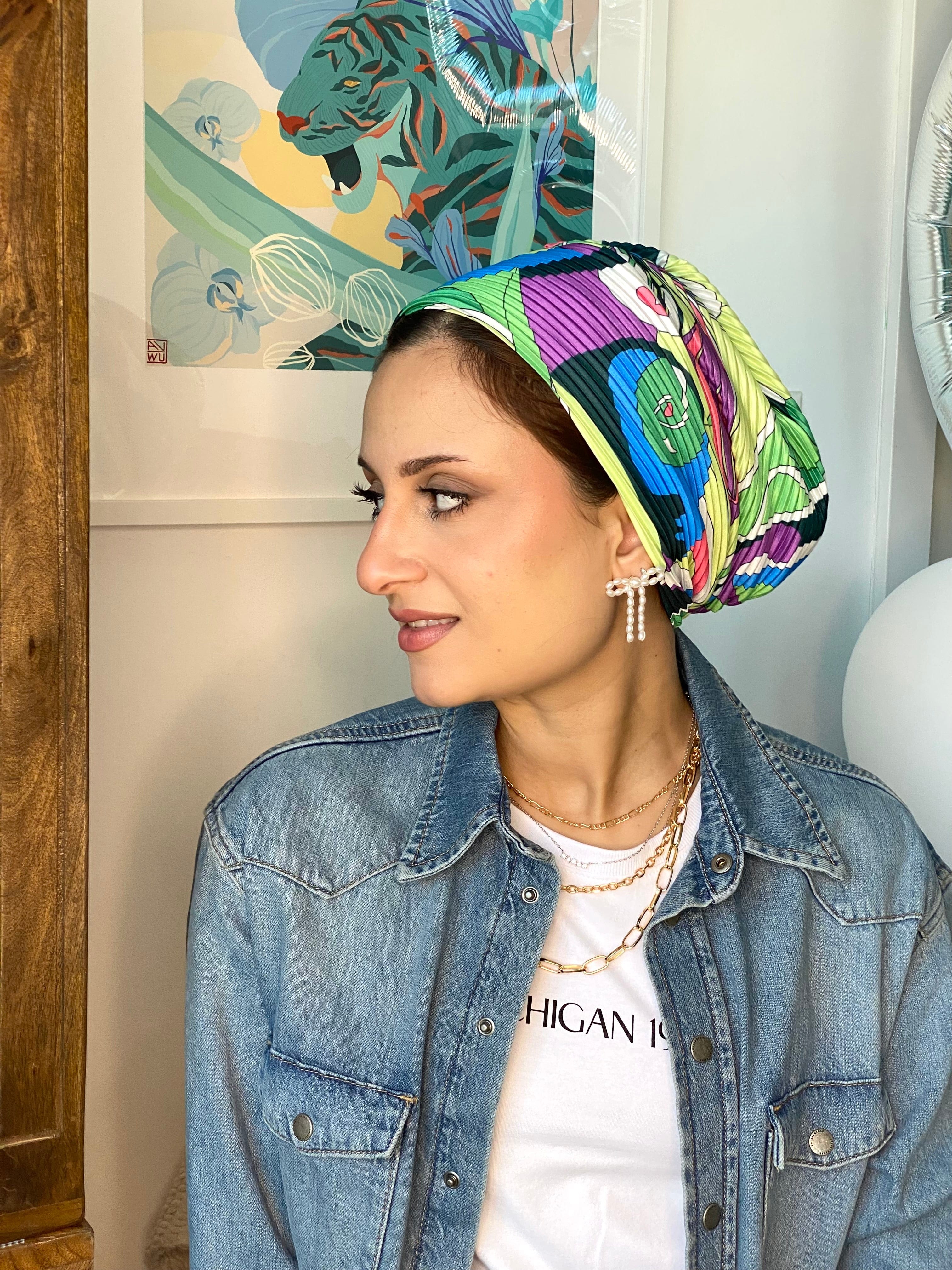 Beanie Pleated - Candy Green