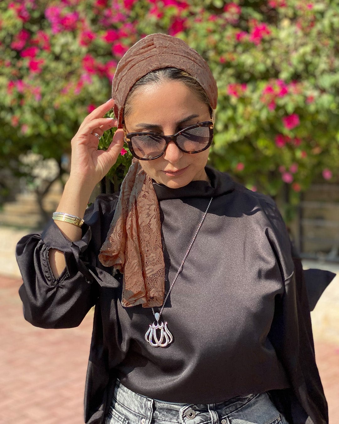 Beanie Wrap Light Lace - Chocolate