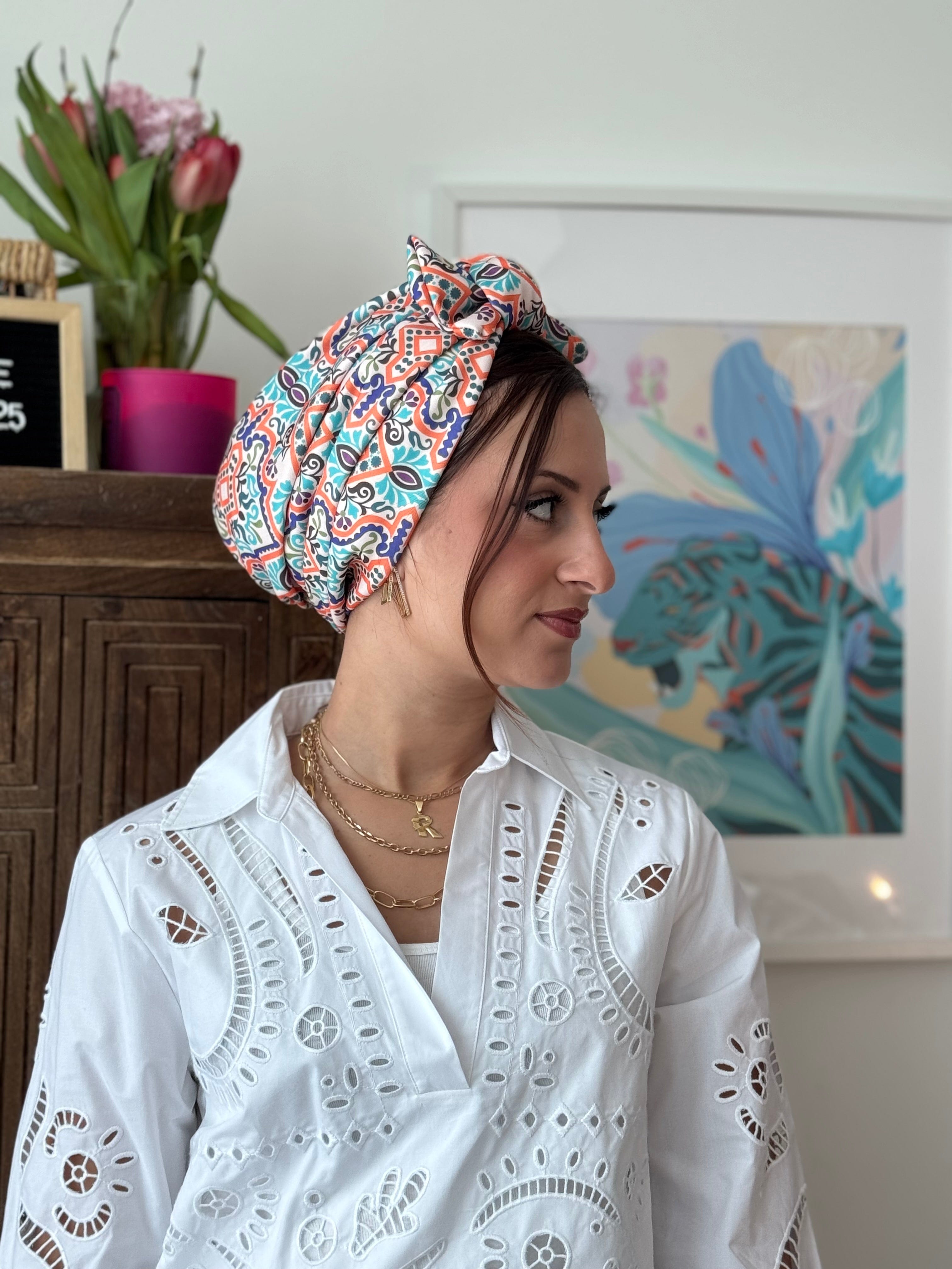 Beanie Bow - Colourful - Turban Couture