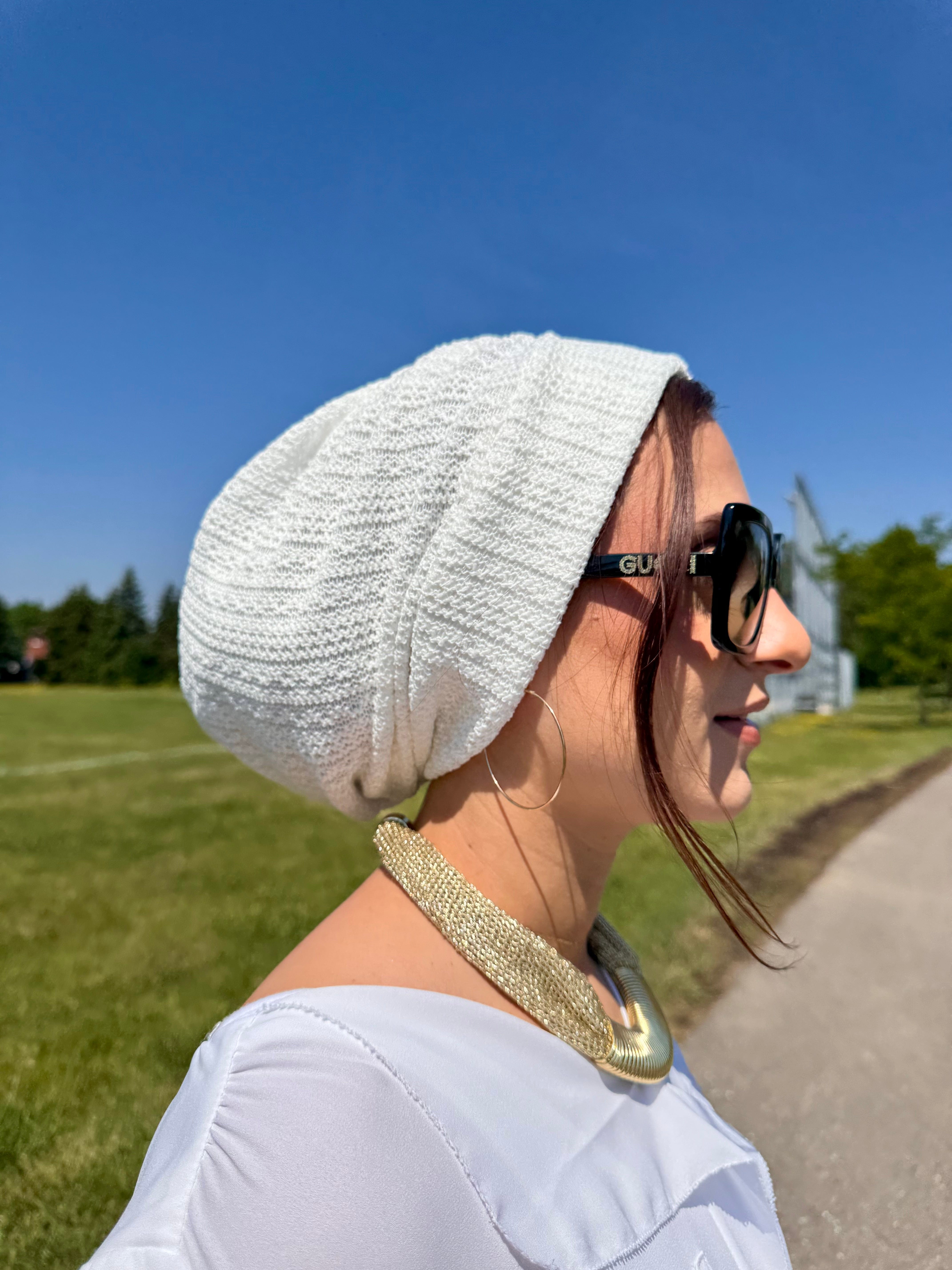 Beanie Knit - Off White - Turban Couture