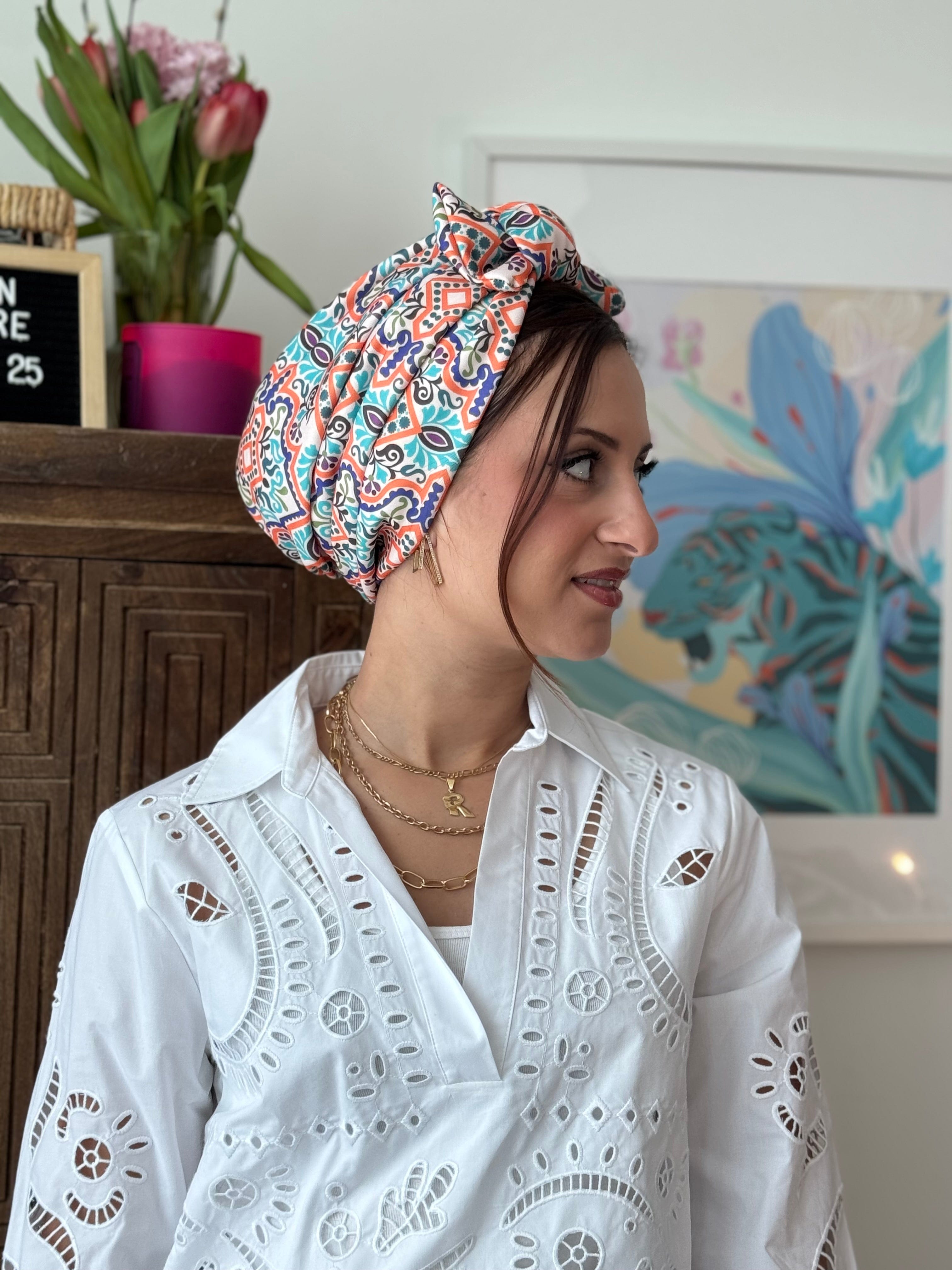 Beanie Bow - Colourful - Turban Couture