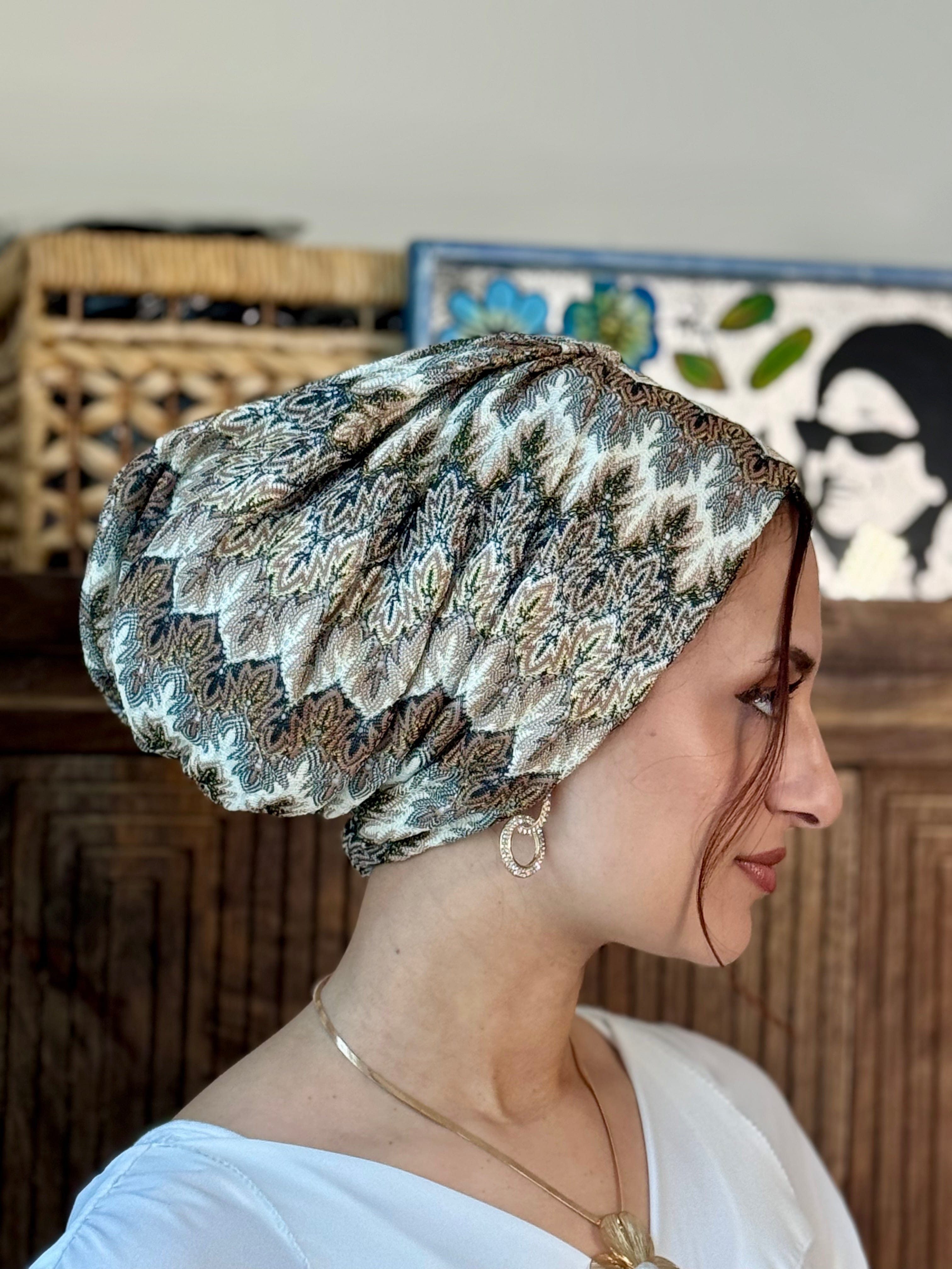 Beanie Knit - Brown Nudes Gold