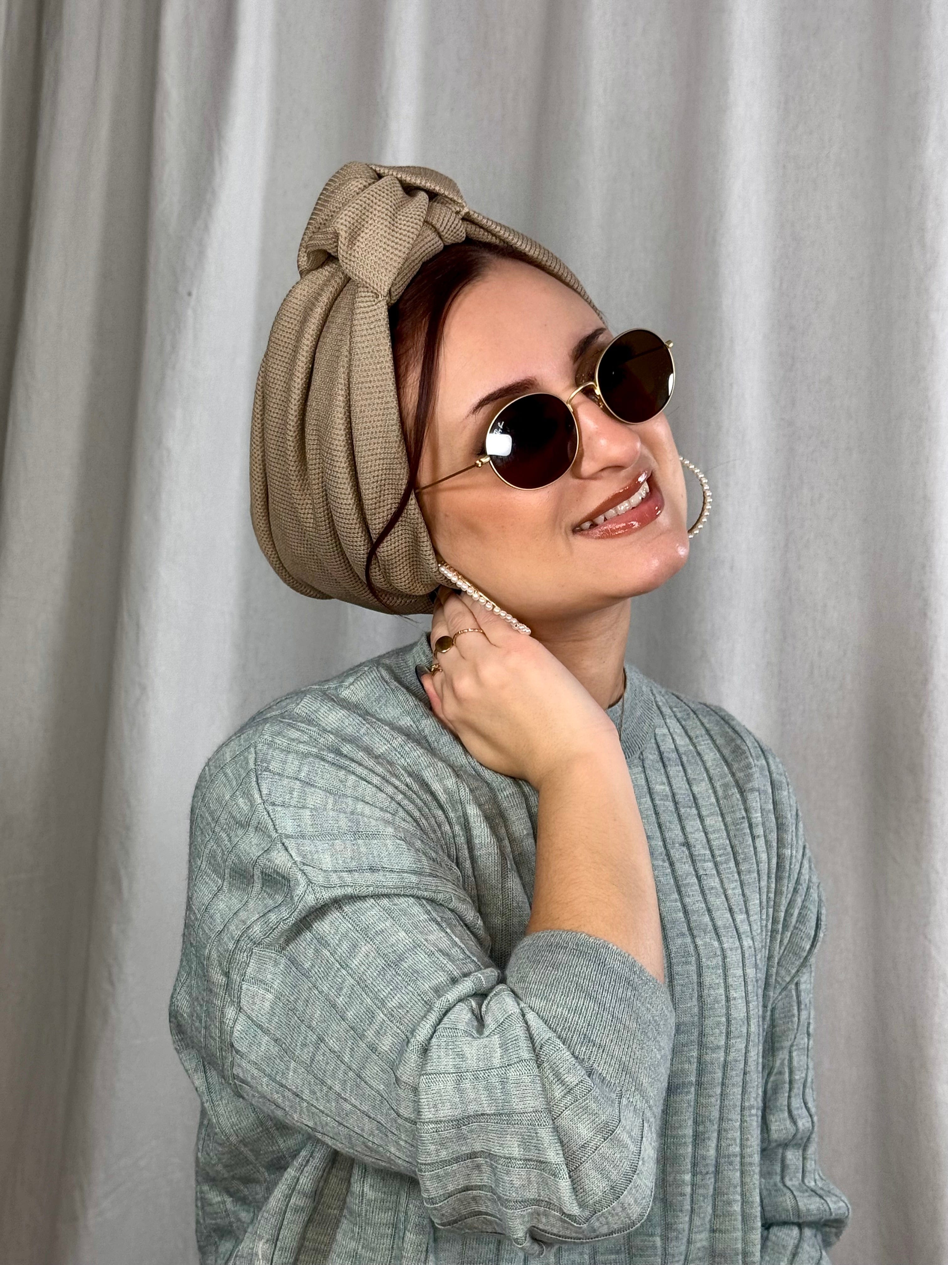 Beanie knot - Khaki - Turban Couture