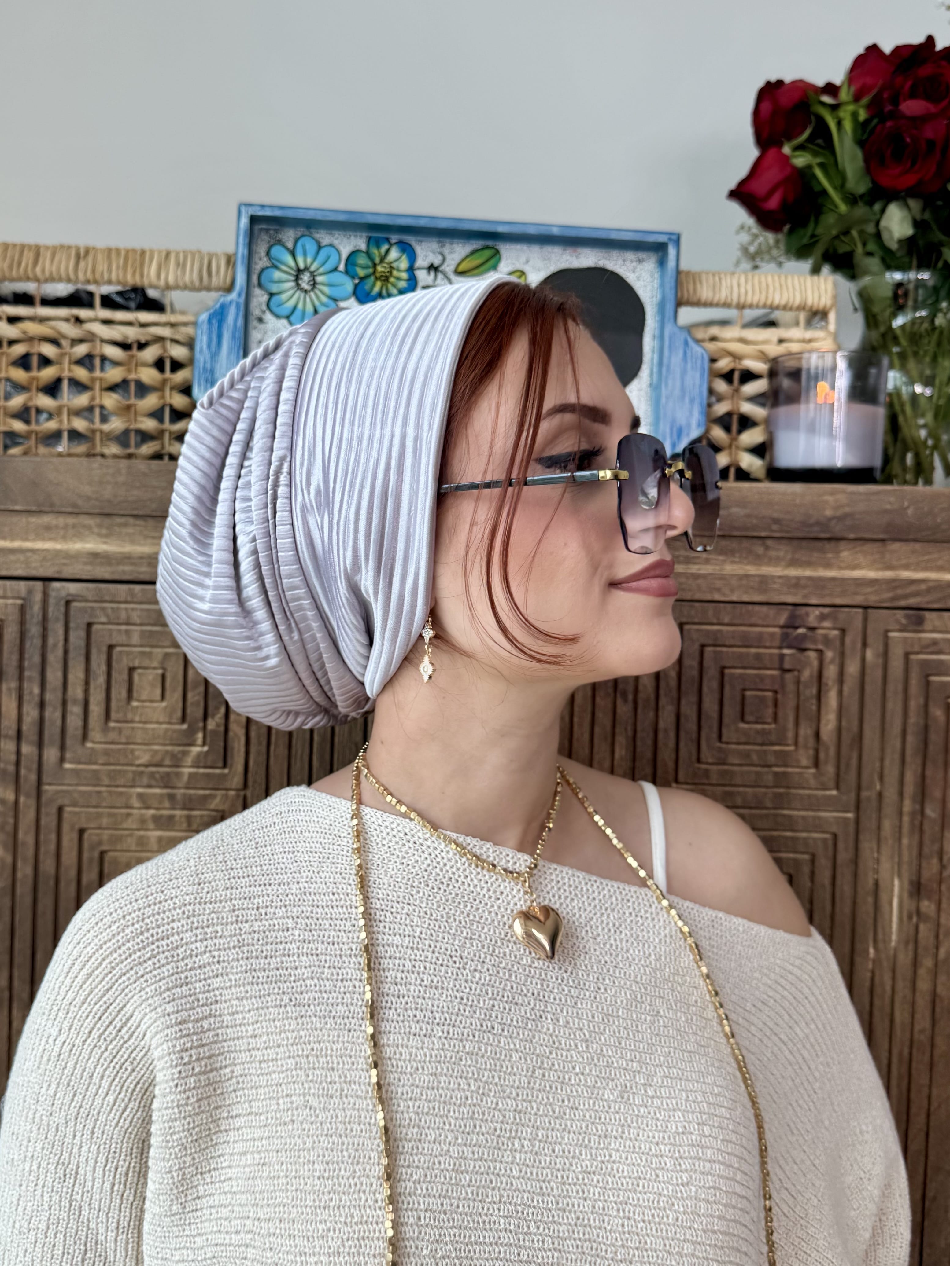 Beanie pleated - Grey