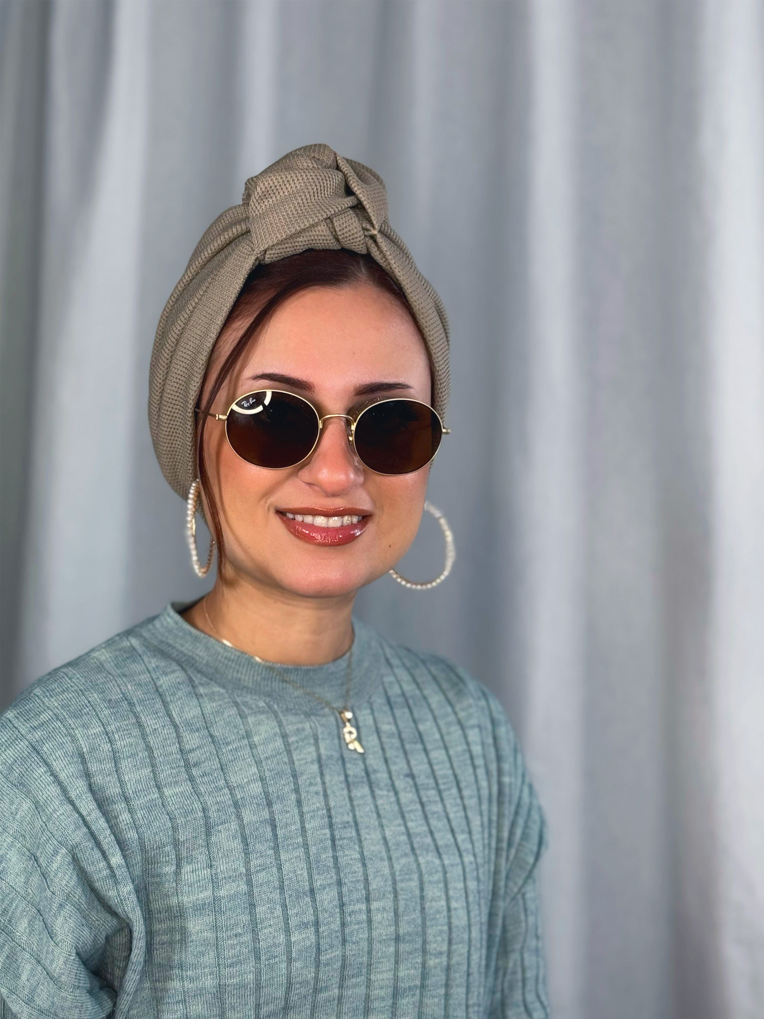 Beanie knot - Sage Green - Turban Couture