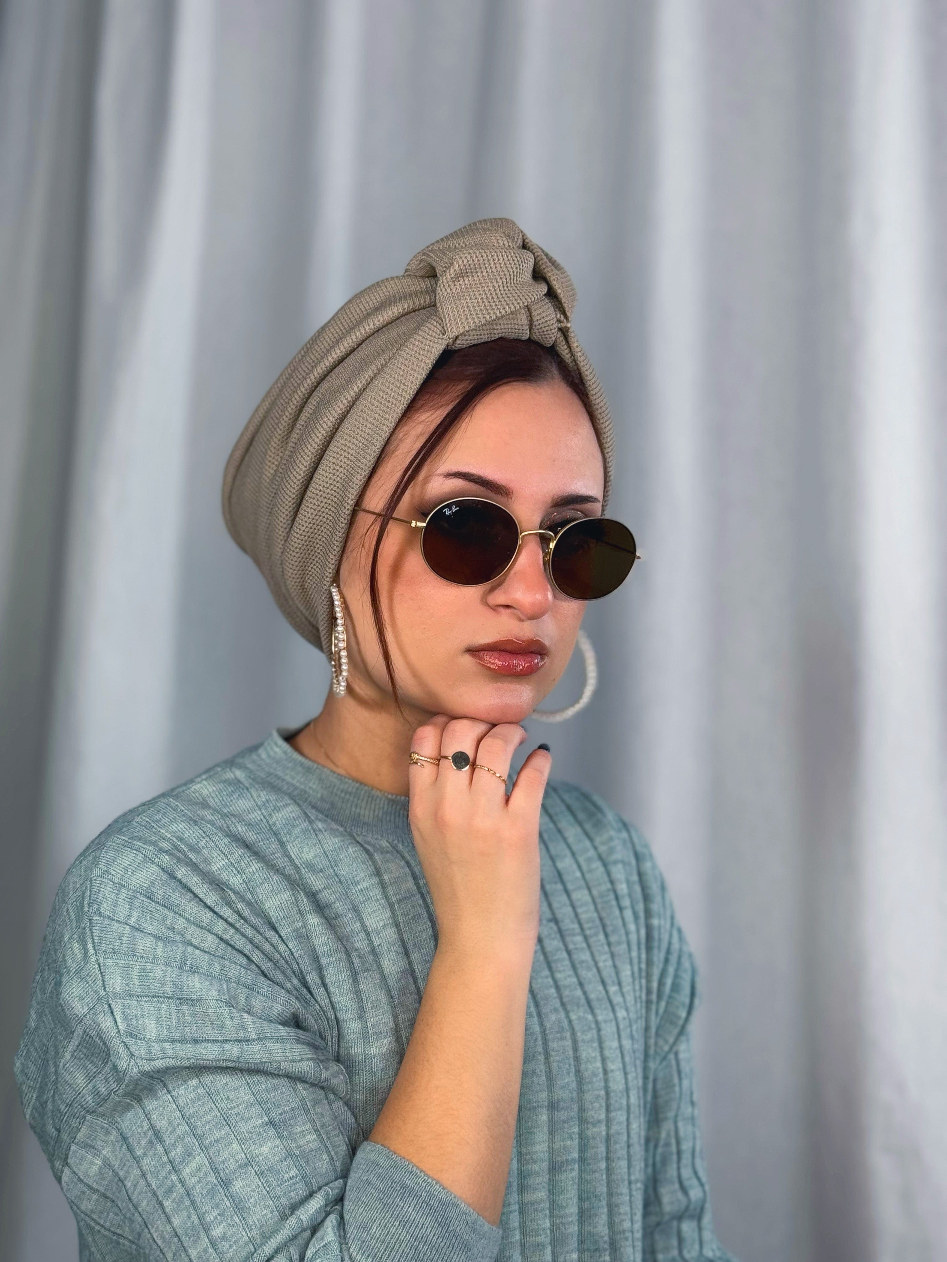 Beanie knot - Sage Green - Turban Couture