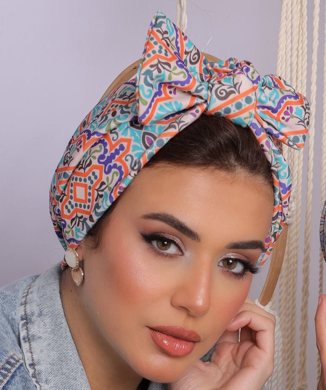 Beanie Bow - Colourful - Turban Couture