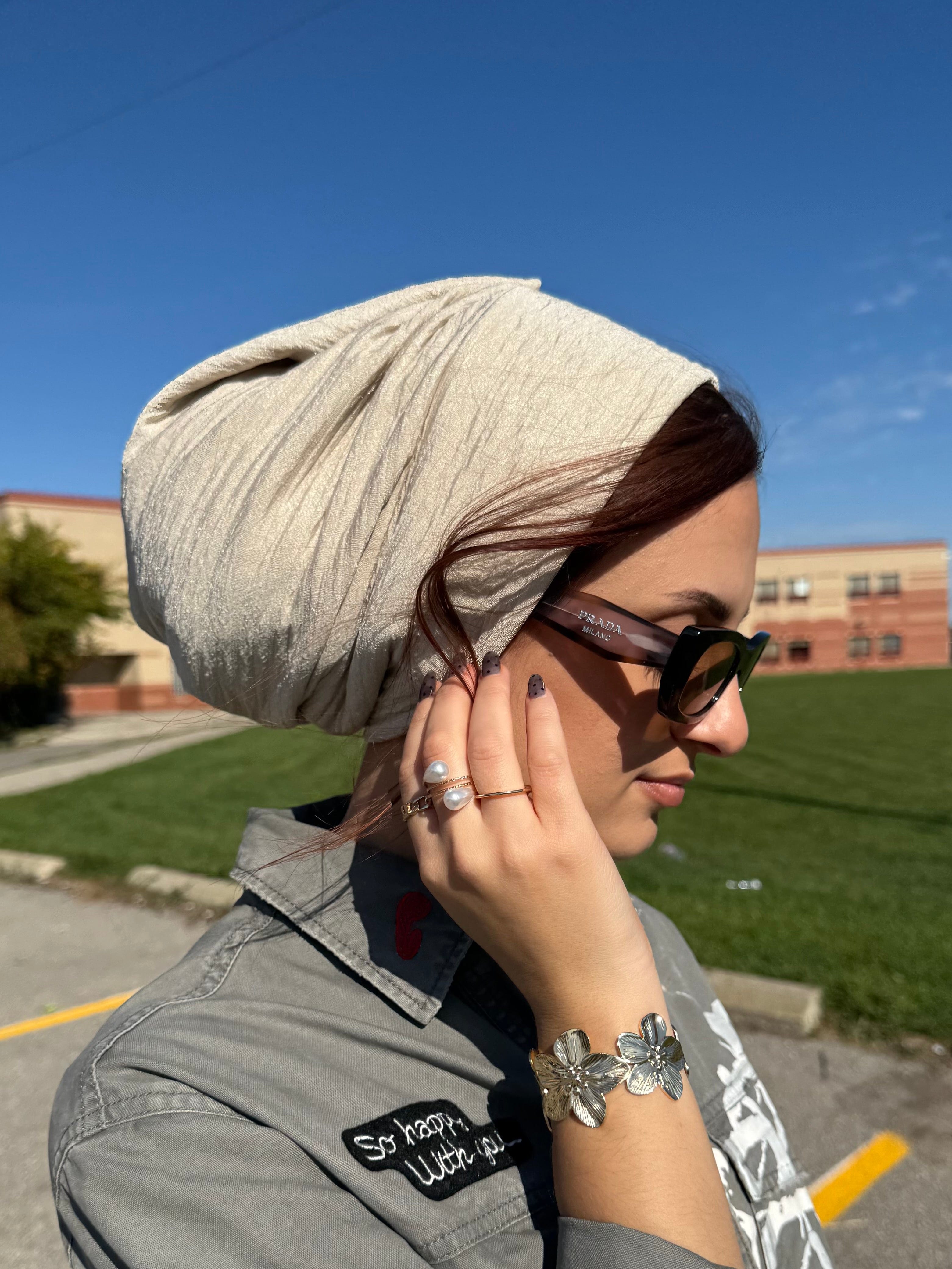 Beanie Rippled - Cream