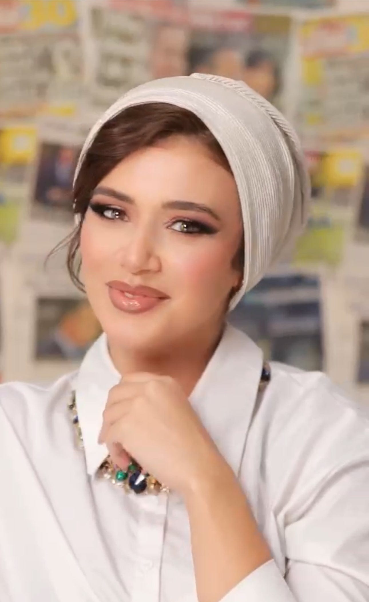 Beanie Pleated - Pearl - Turban Couture