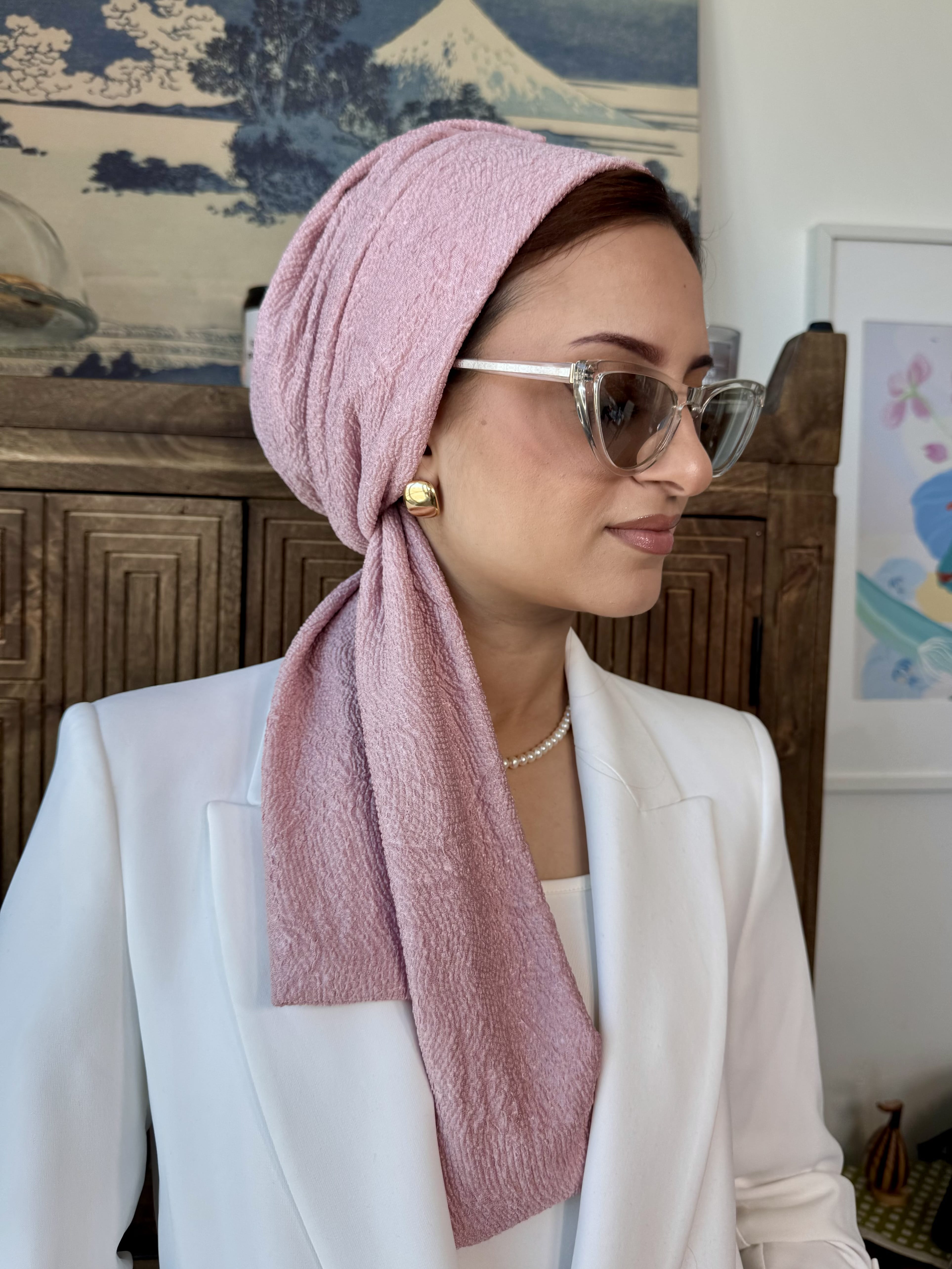 Beanie Wrap - Pink Rose
