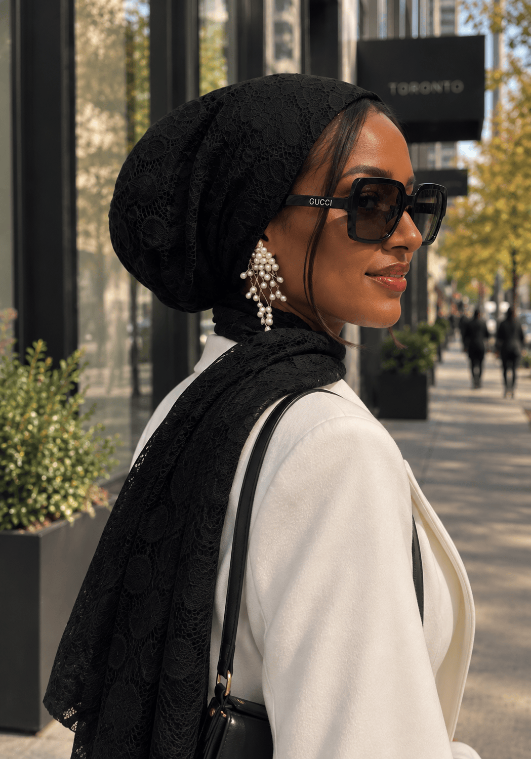 Beanie Wrap Lace - Black 🖤